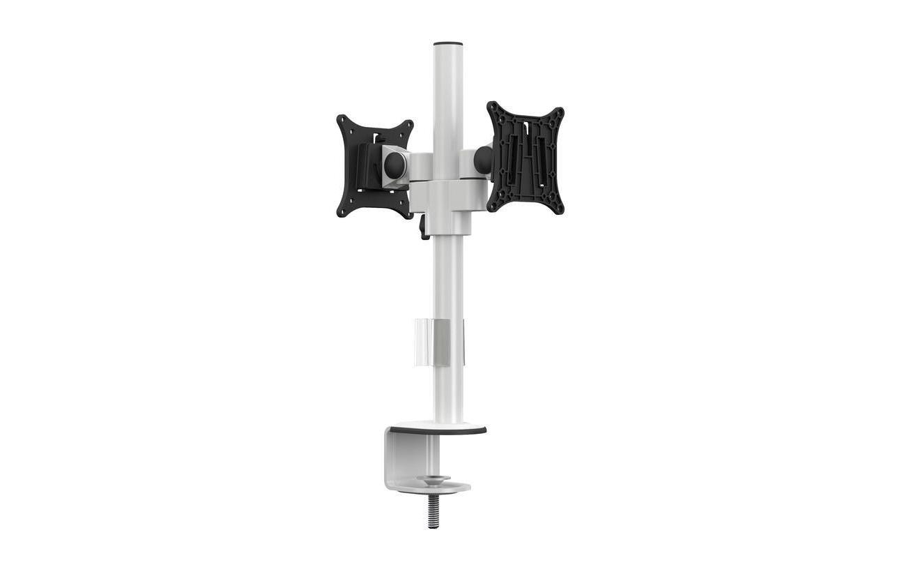 Multibrackets Monhalt Office 5198 – Monitorhalterung, Dual, bis 30", VESA 100 × 100 mm, 8 kg, drehbar, weiss