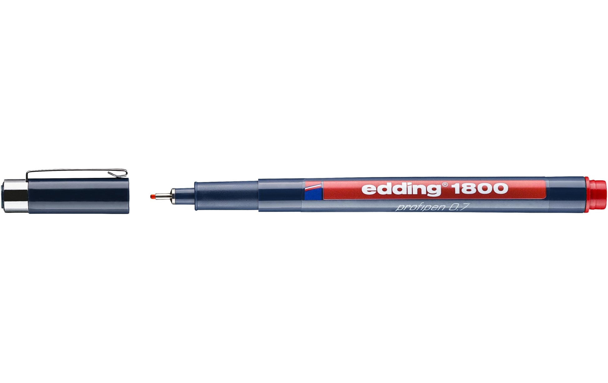 Edding Faserzeichner 1800 0,7 mm – rot – wasserfest, dokumentenecht