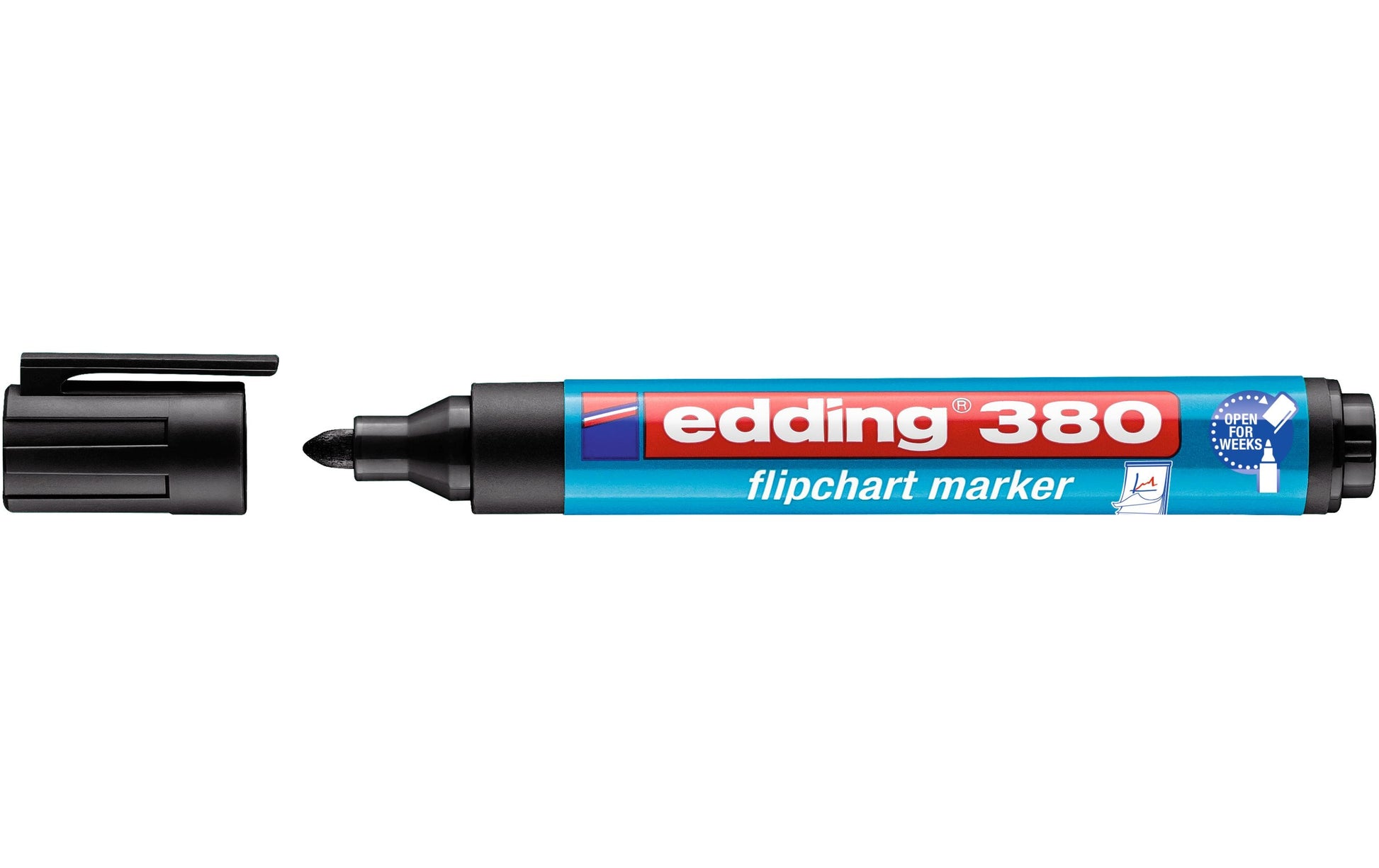 Edding Flipchart-Marker 380 – Rundspitze 1-5 mm – Schwarz