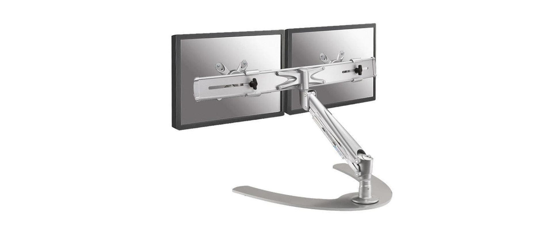 Neomounts Tischhalterung, Dual, Standfuss, bis 24", höhenverstellbar (Gasfeder), Neigen/Schwenken, Silber