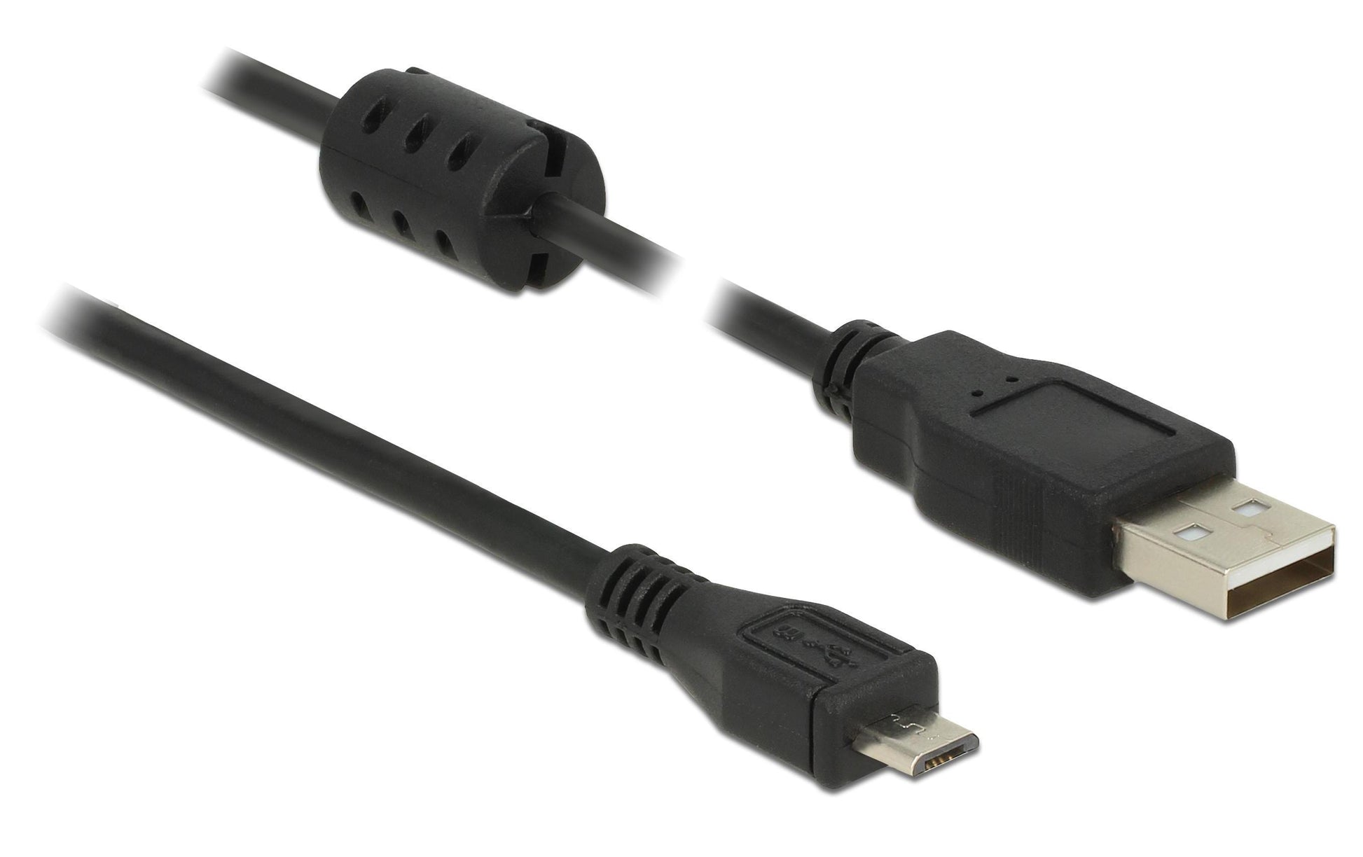 DeLOCK USB-Kabel – USB-A auf Micro-USB-B – USB 2.0 (480 Mbit/s) – 2 m – Abgeschirmt – für Handy, PDA, Kamera