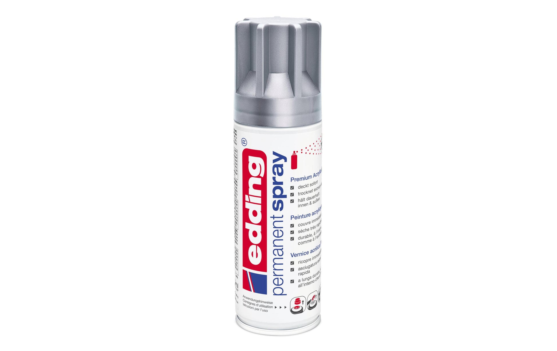 Edding Farbspray – silber, seidenmatt, 200 ml