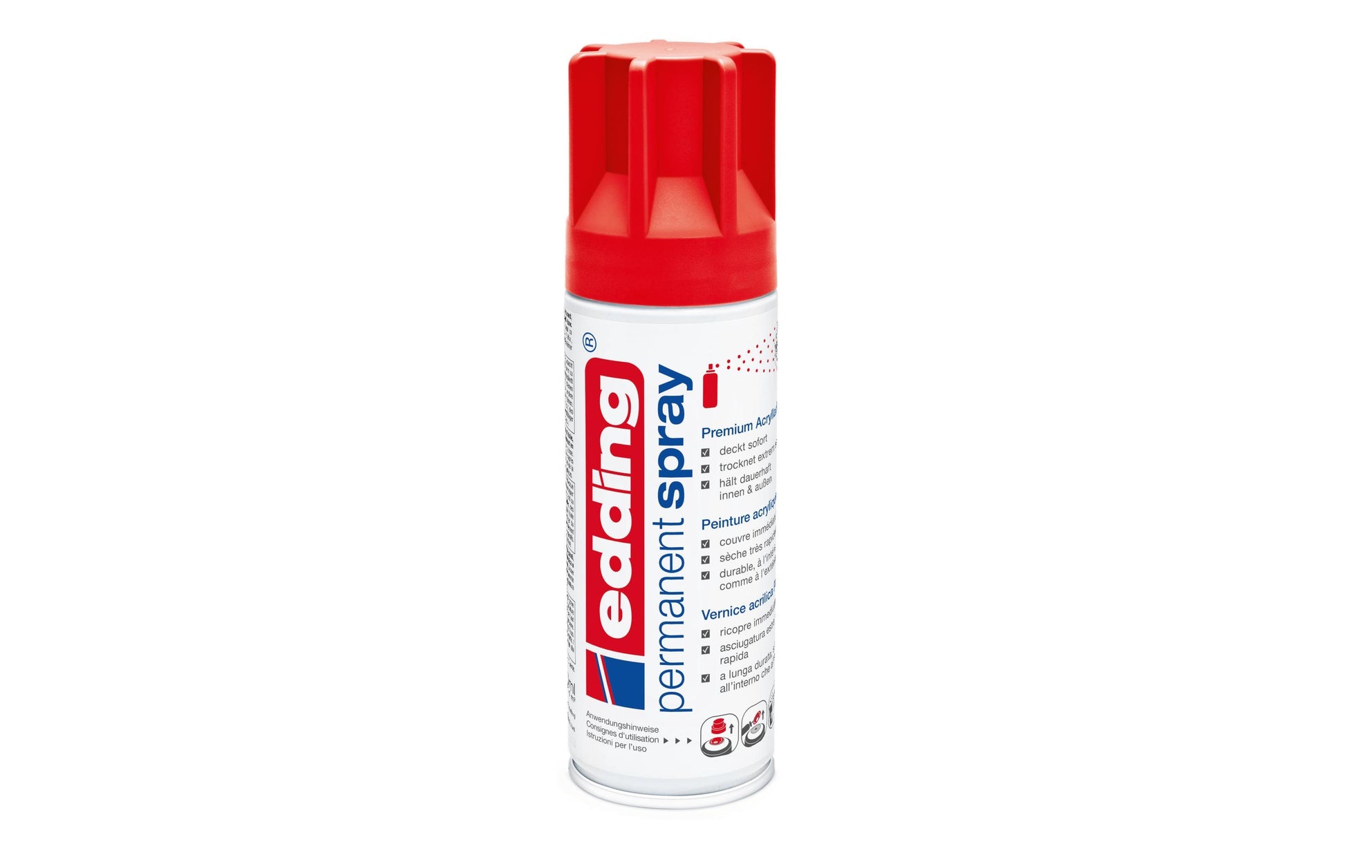 Edding Farbspray – Verkehrsrot, Seidenmatt, 200 ml