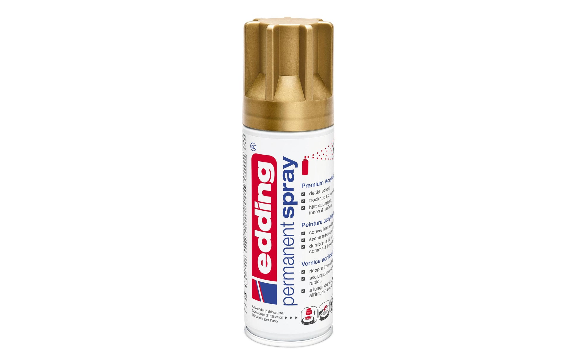 Edding Farbspray – Reichgold, Seidenmatt, 200 ml