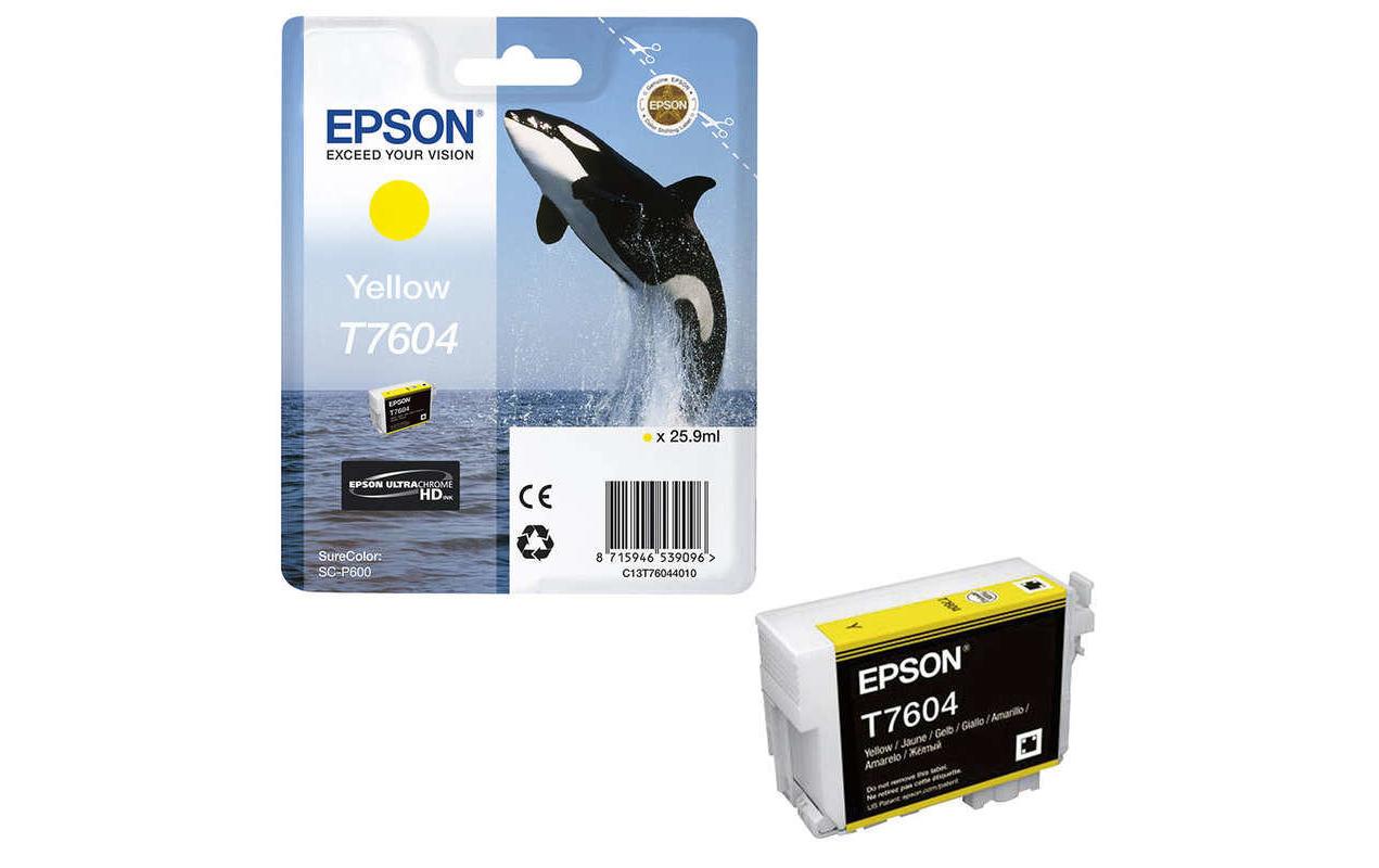 Epson Tintenpatrone T7604, Gelb, 25,9 ml