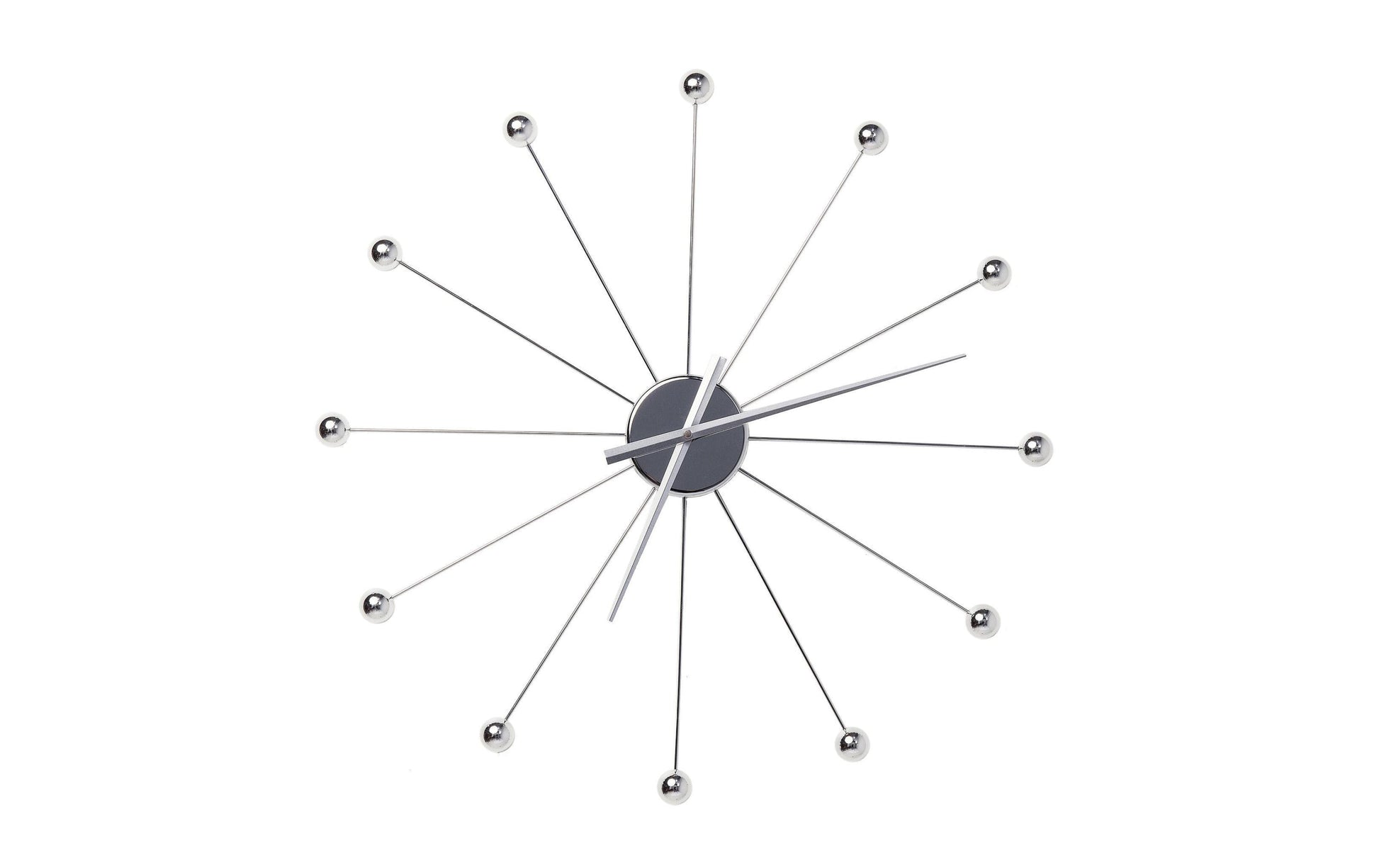 KARE Design Wanduhr Like Umbrella – Ø 60 cm, silber, Metall