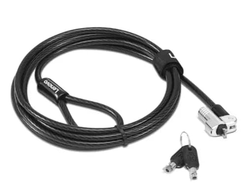 Lenovo NanoSaver Kabelschloss für Notebook – Kensington, 1,8 m × 5 mm, 2 Schlüssel – Schwarz