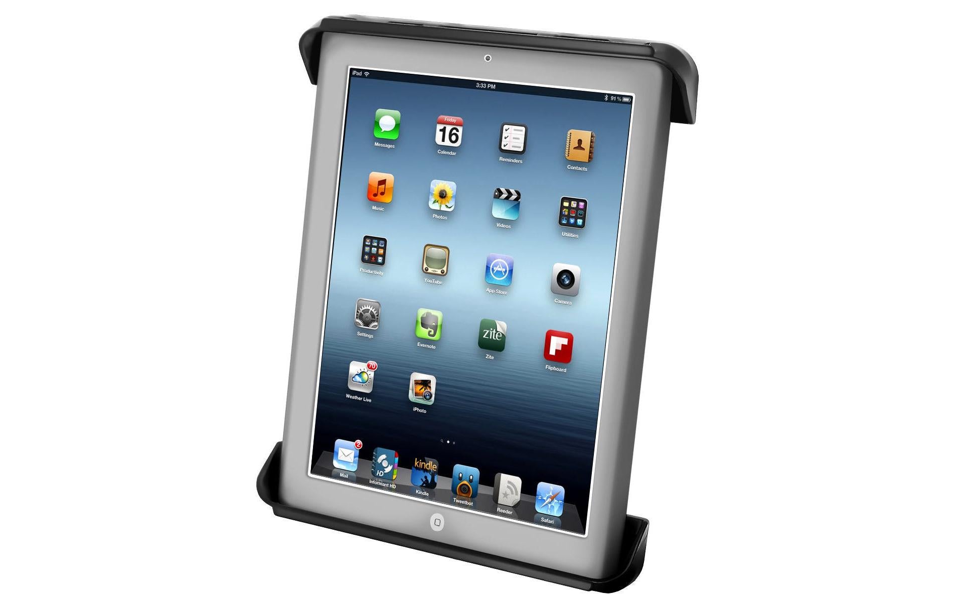 RAM Mounts Tablet-Tischhalterung – für Apple iPad (1.–4. Gen.), 10–11" Tablet – Passive Halterung – Schwarz