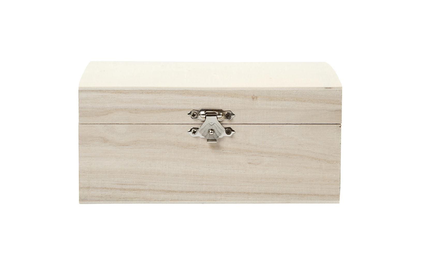 Creativ Company Truhe – Holz – Braun – mit Spiegel – 165 × 110 × 85,5 mm