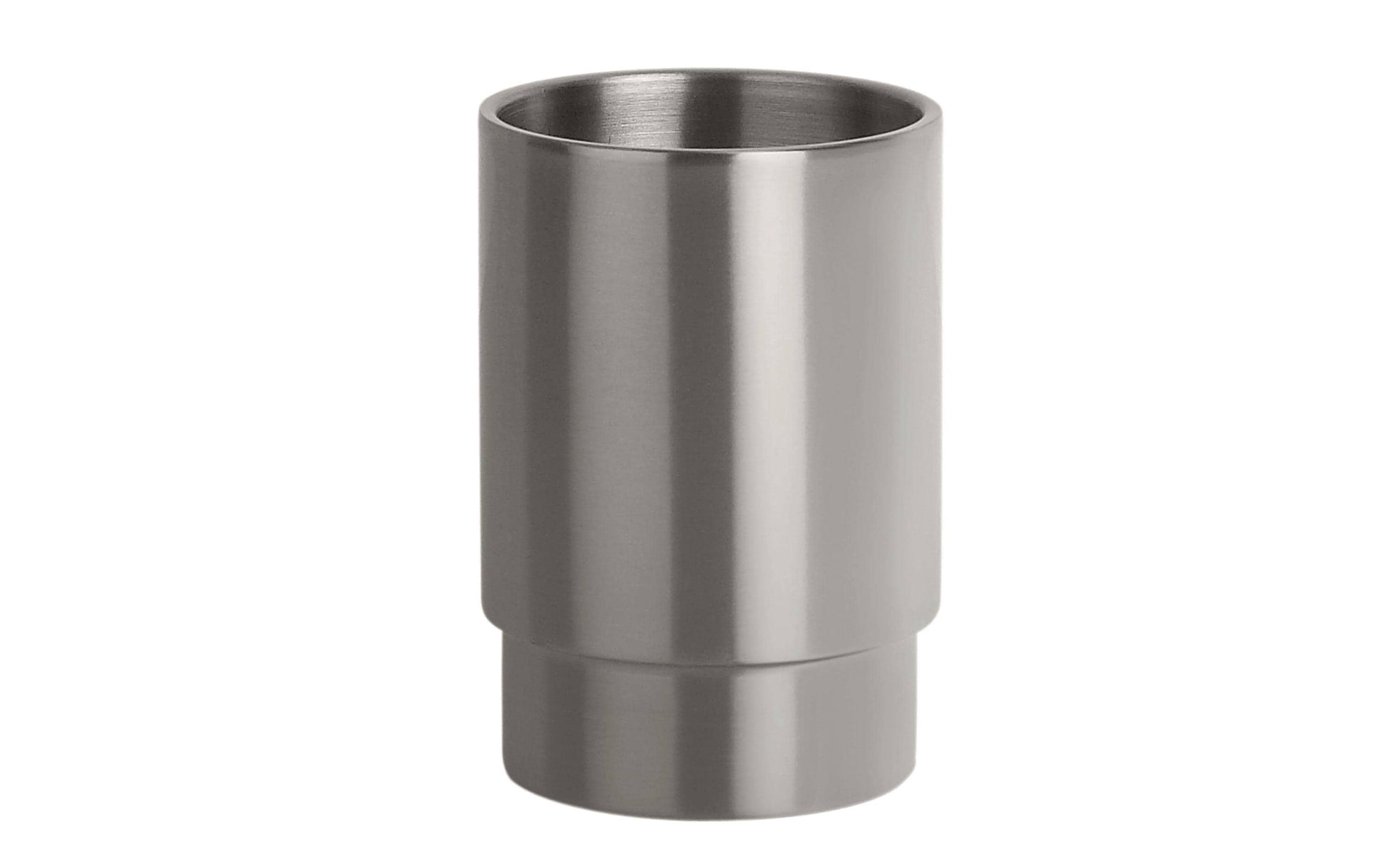 Spirella Zahnbürstenhalter NYO-STEEL – Edelstahl gebürstet, 6,5×9,5×6,5 cm