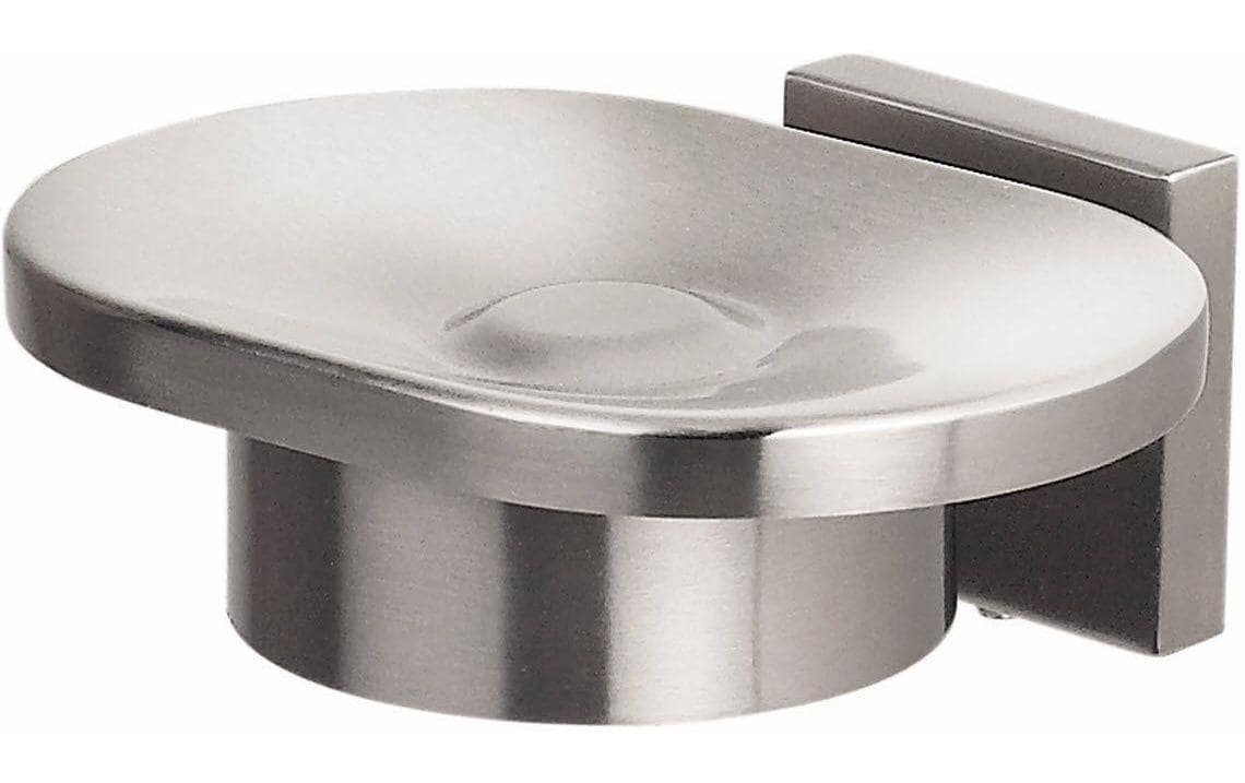 Spirella Seifenhalter NYO-STEEL – Edelstahl, Wandmontiert, 11,5×3,1×8 cm, Silber matt