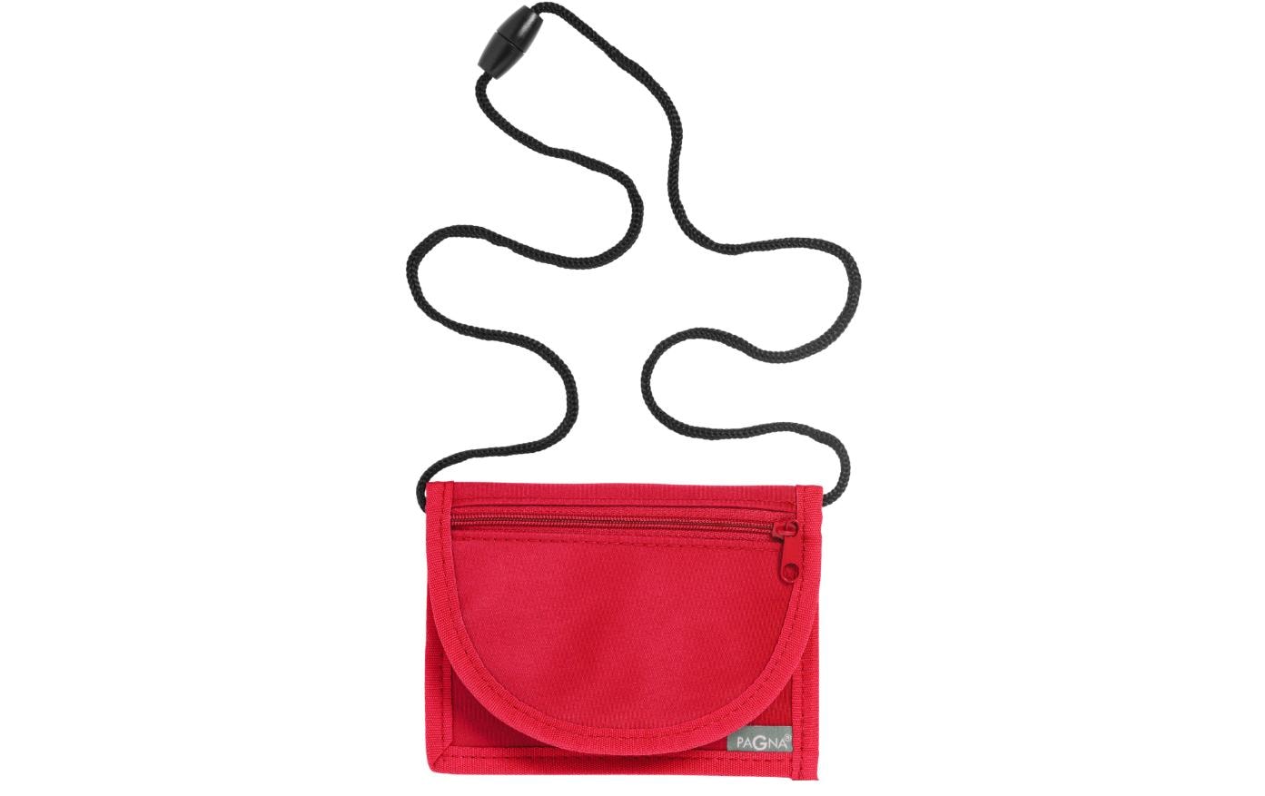 Pagna Brustbeutel – mit Reissverschluss, Ausweistasche – 13 × 10 cm – rot – Nylon – 1 Stk.