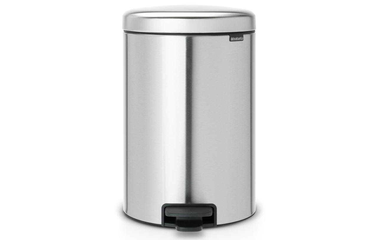 Brabantia NewIcon Papierkorb – 20 l – Edelstahl, silber matt – Ø 290 × H 467 mm