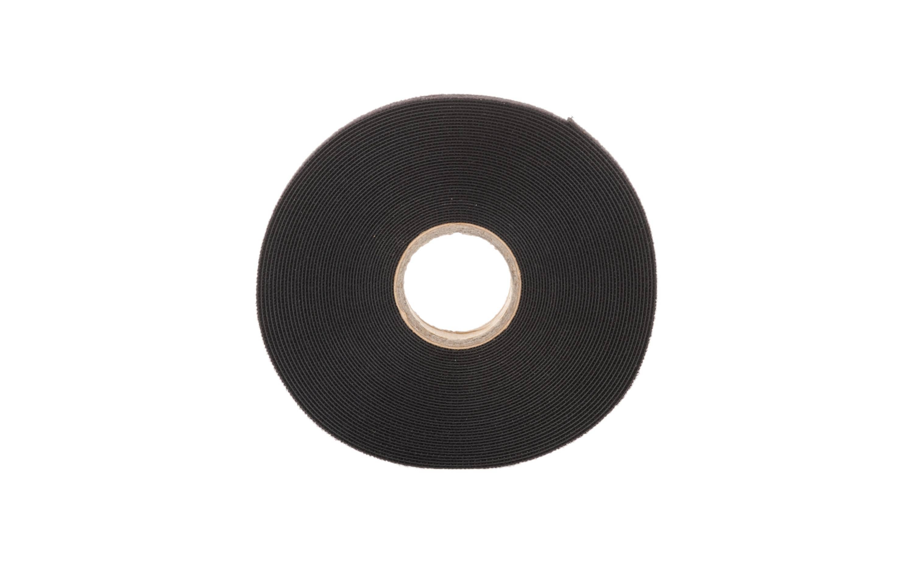 Fastech Klettband – 16 mm × 10 m, schwarz, selbstklebend, wasserfest, 1 Stück