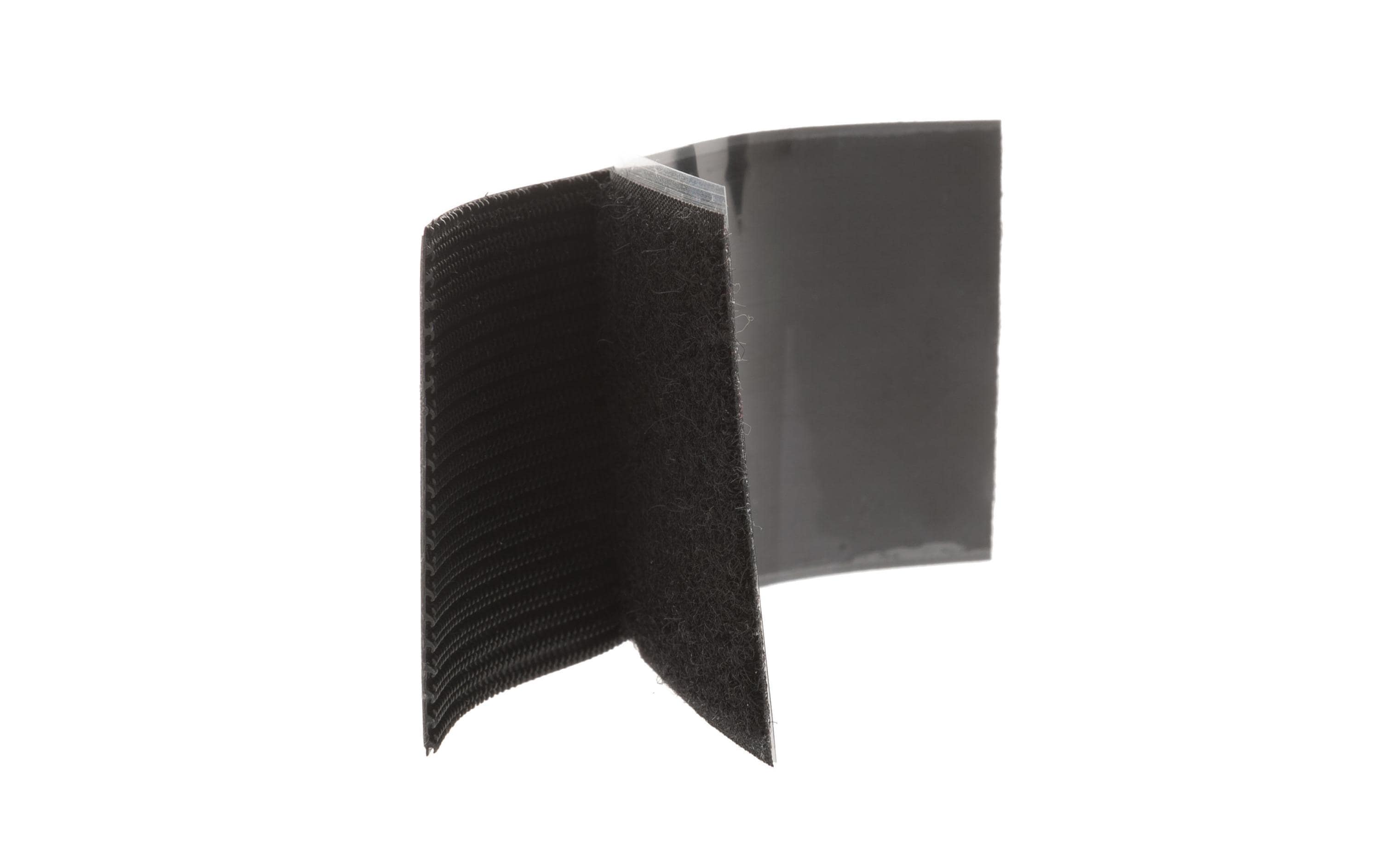 Fastech Klettband – 50 mm × 0,1 m, Schwarz, Kunststoff, Selbstklebend, 4 Stück