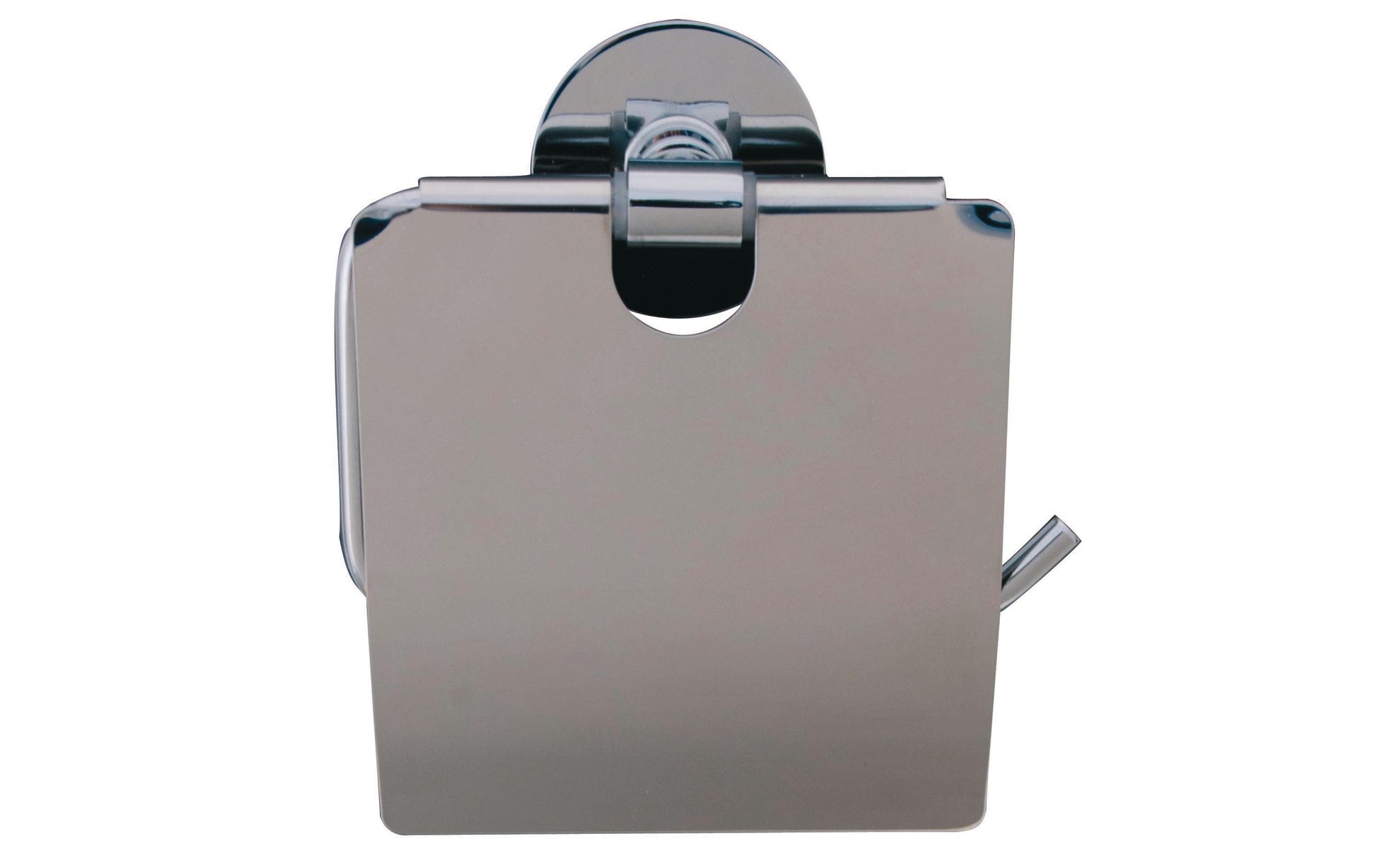 Spirella Toilettenpapierhalter mit Deckel – Edelstahl/Chrom, Wandmontage, 5,0 × 13,5 × 15,0 cm