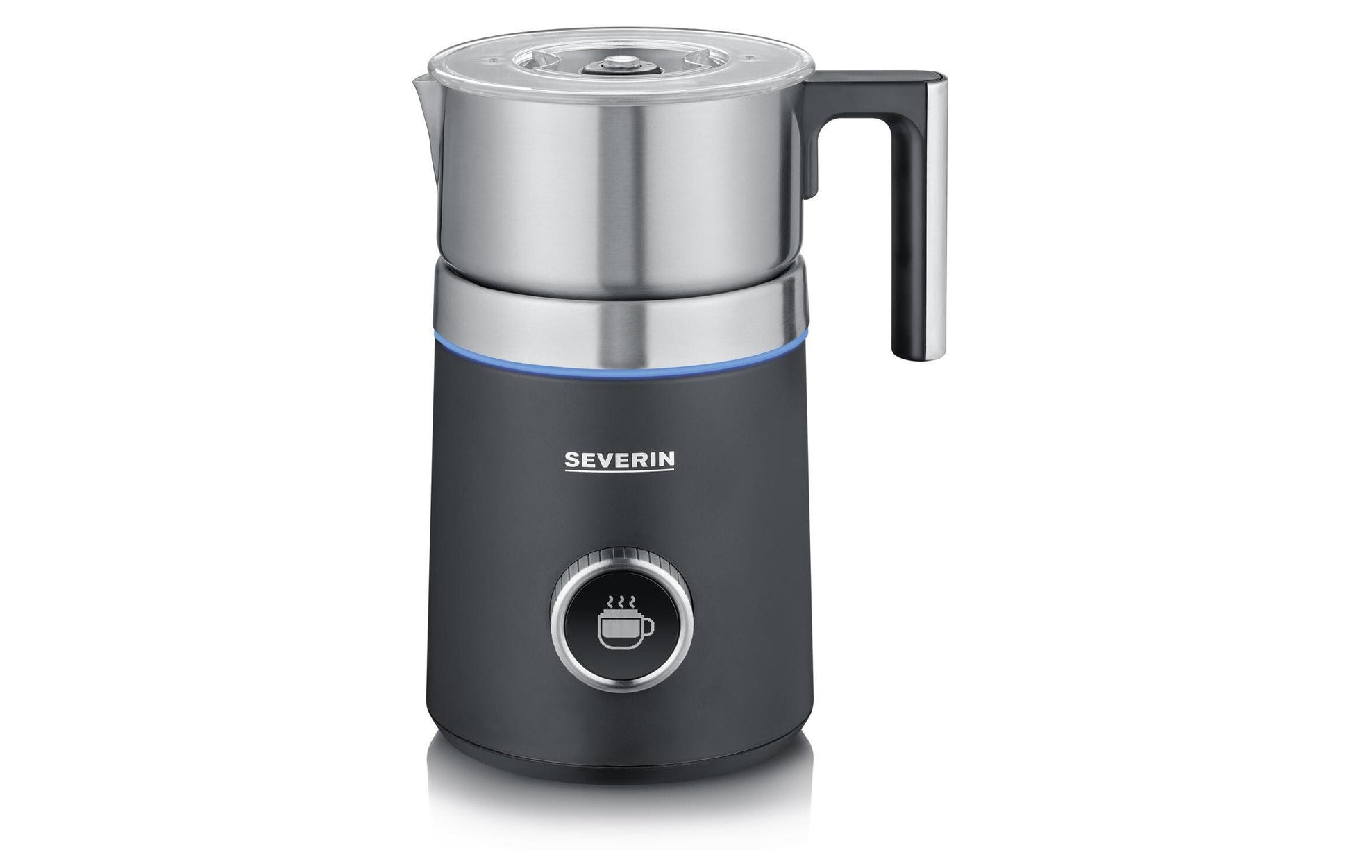 Severin Milchaufschäumer Spuma 700 Plus – 700 ml, 500 W, spülmaschinenfest – schwarz/edelstahl