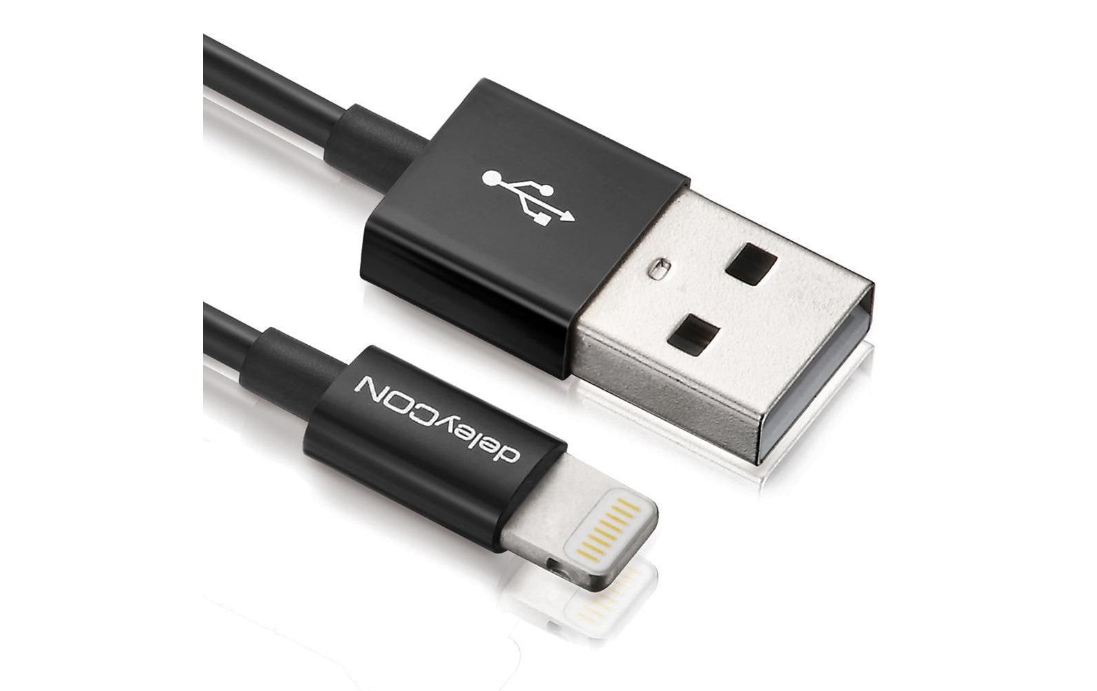 DeleyCON Daten- & Ladekabel – USB-A auf Lightning 0,5 m, MFi zertifiziert – für iPhone/iPad