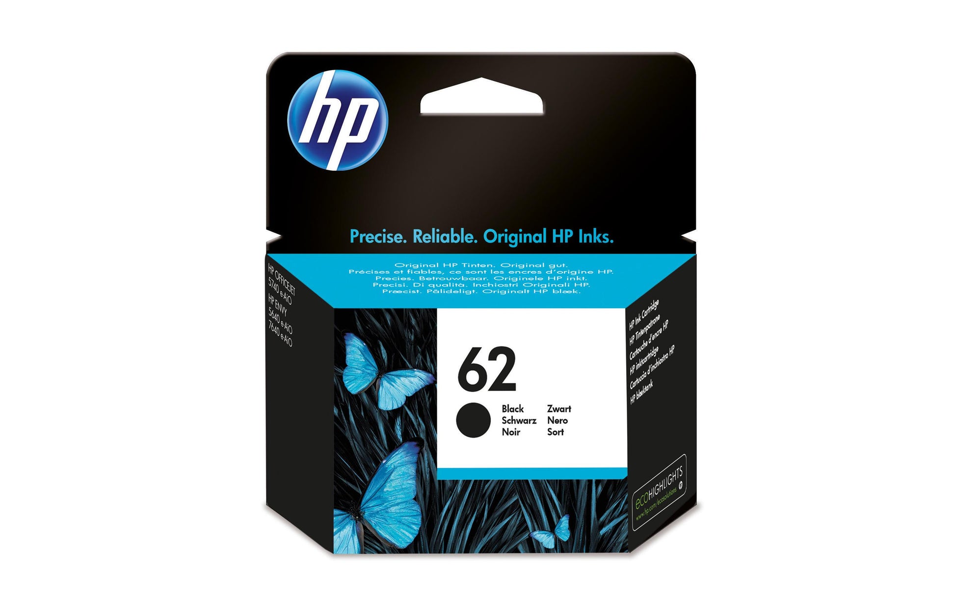 HP Tintenpatrone 62, Schwarz – für Inkjet-/Multifunktionsgeräte