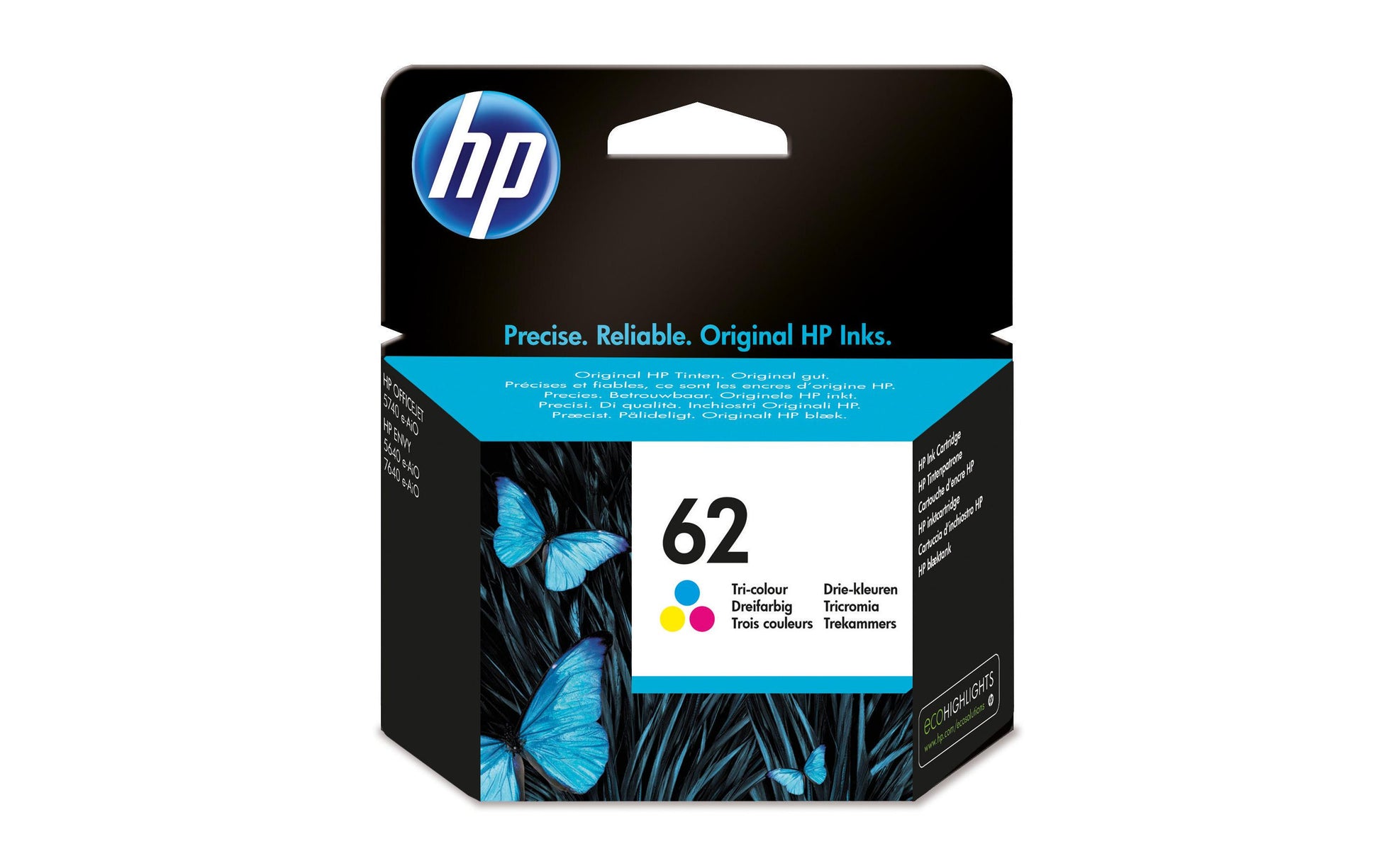 HP Tintenpatrone 62, 165 Seiten – für Geräte mit 62-Patrone