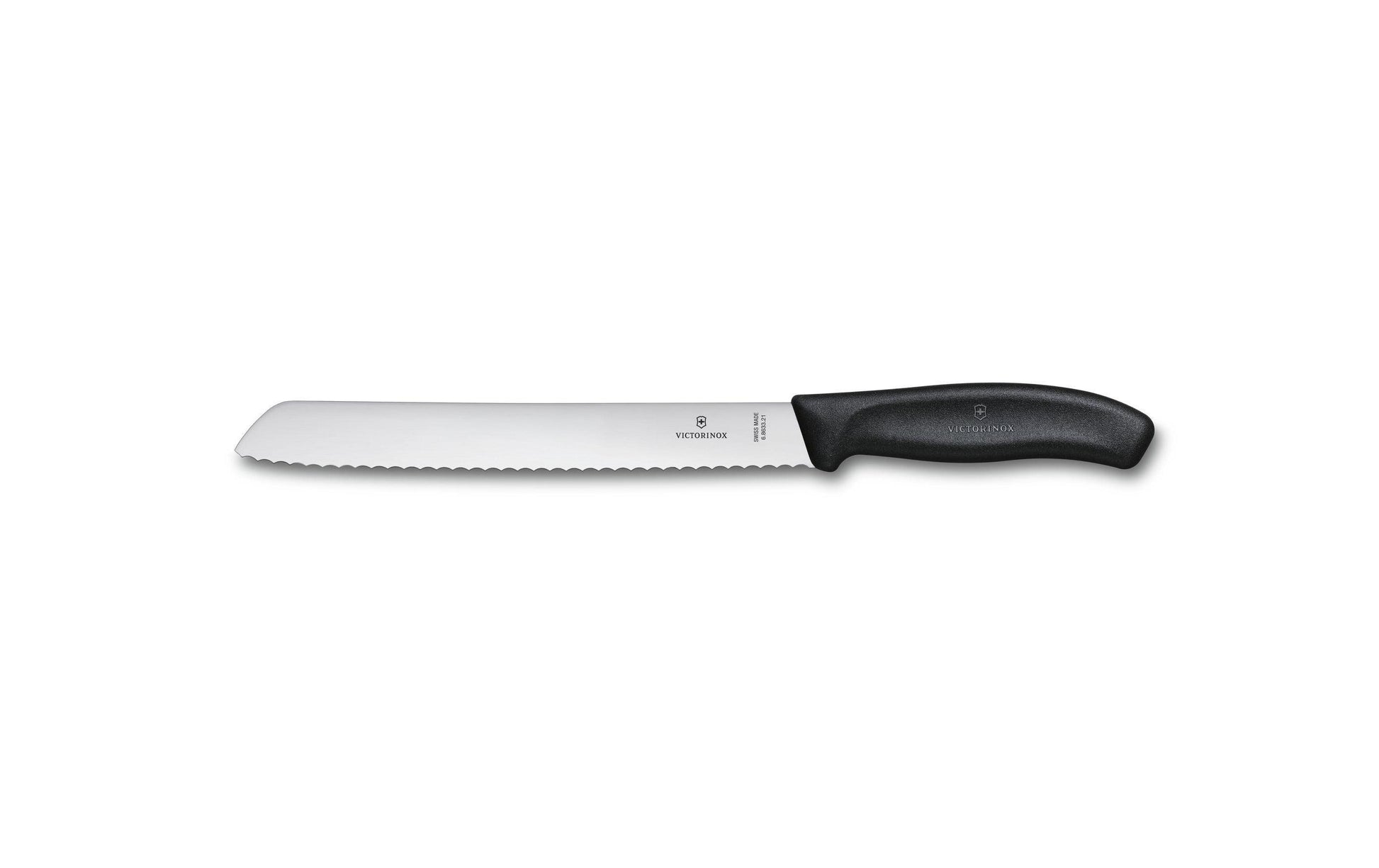 Victorinox Brotmesser 21 cm, Wellenschliff, Edelstahl/Kunststoff, Schwarz