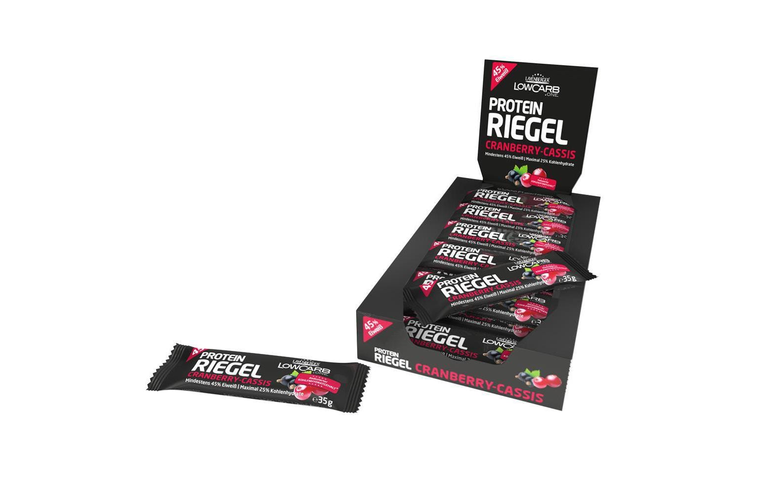 Layenberger Nutrition Group Layenberger Protein-Riegel – Cranberry – 18 Stück