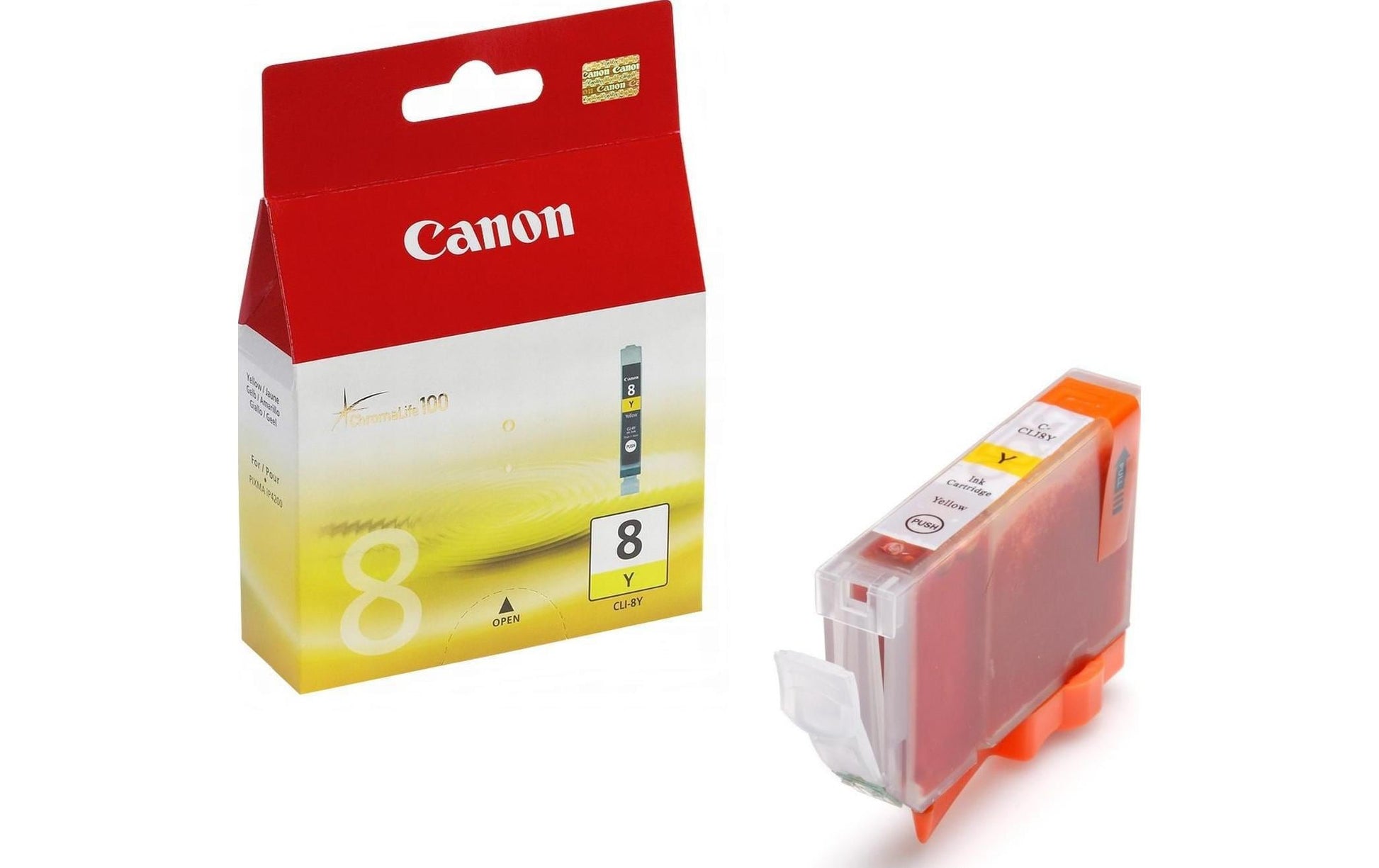 Canon Tintenpatrone CLI-8Y, Gelb, 530 Seiten – für Canon Drucker