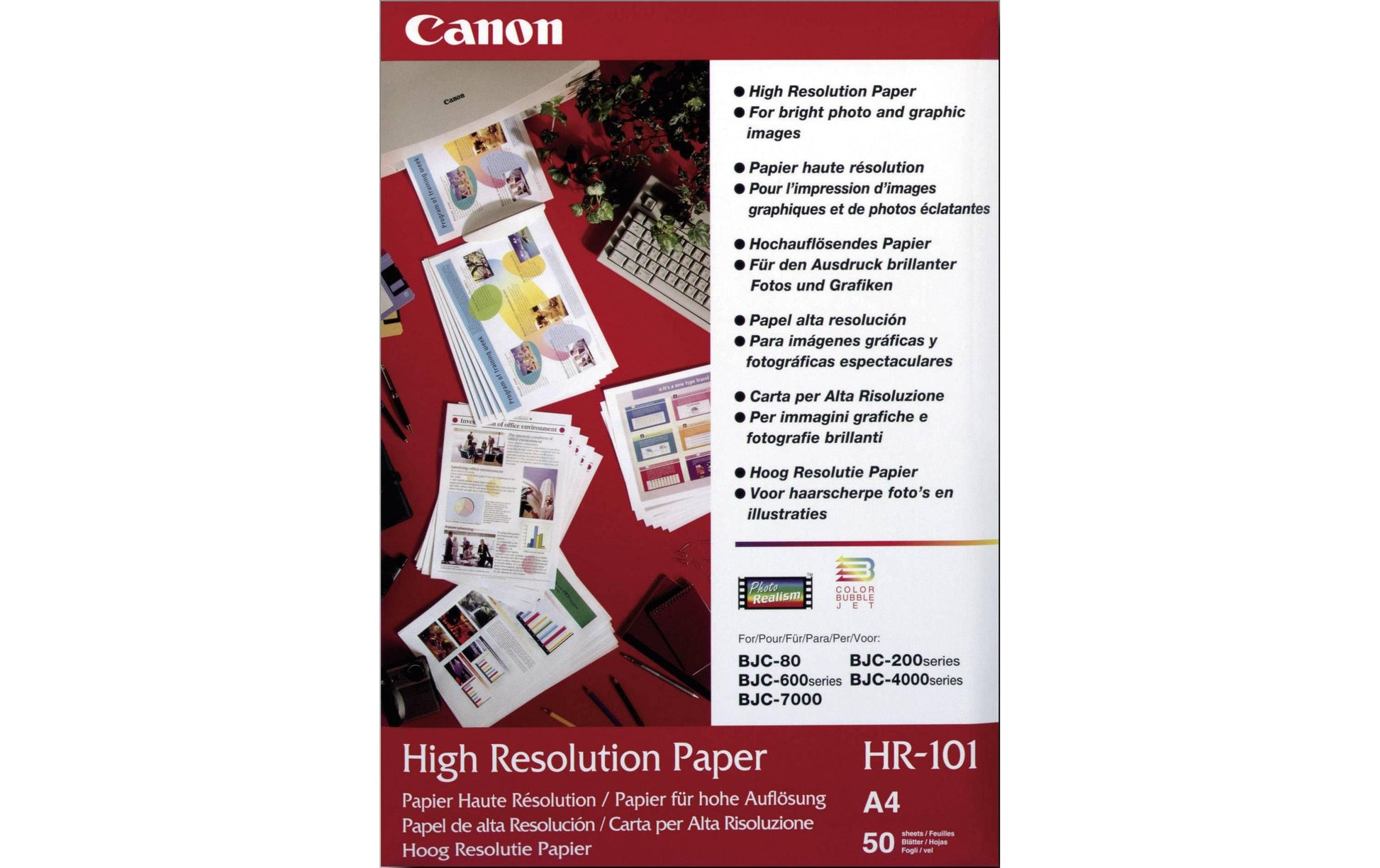 Canon Fotopapier – A4, 106 g/m², 50 Blatt – für Inkjet-Drucker
