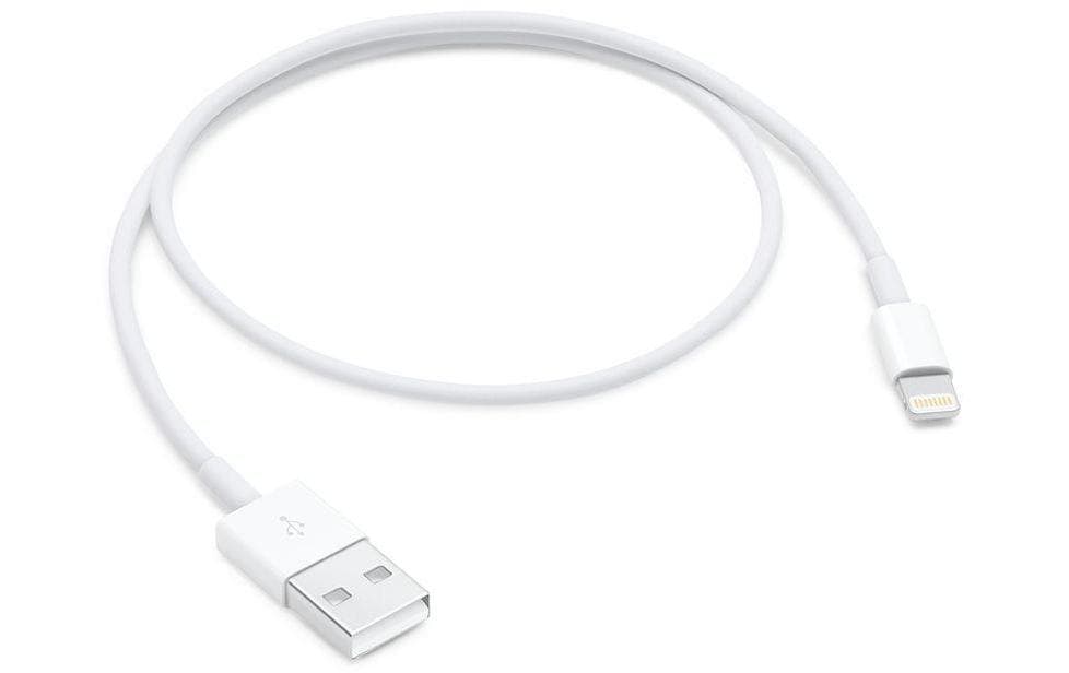 Apple USB-A auf Lightning Kabel, 0,50 m, Weiss, MFi-zertifiziert
