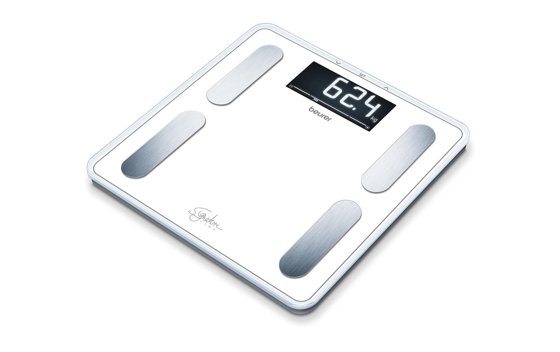 Beurer Paketwaage BF400 – Tragkraft 200 kg, Teilung 100 g, Wiegefläche 31 × 31 cm, Batterie, Sicherheitsglas