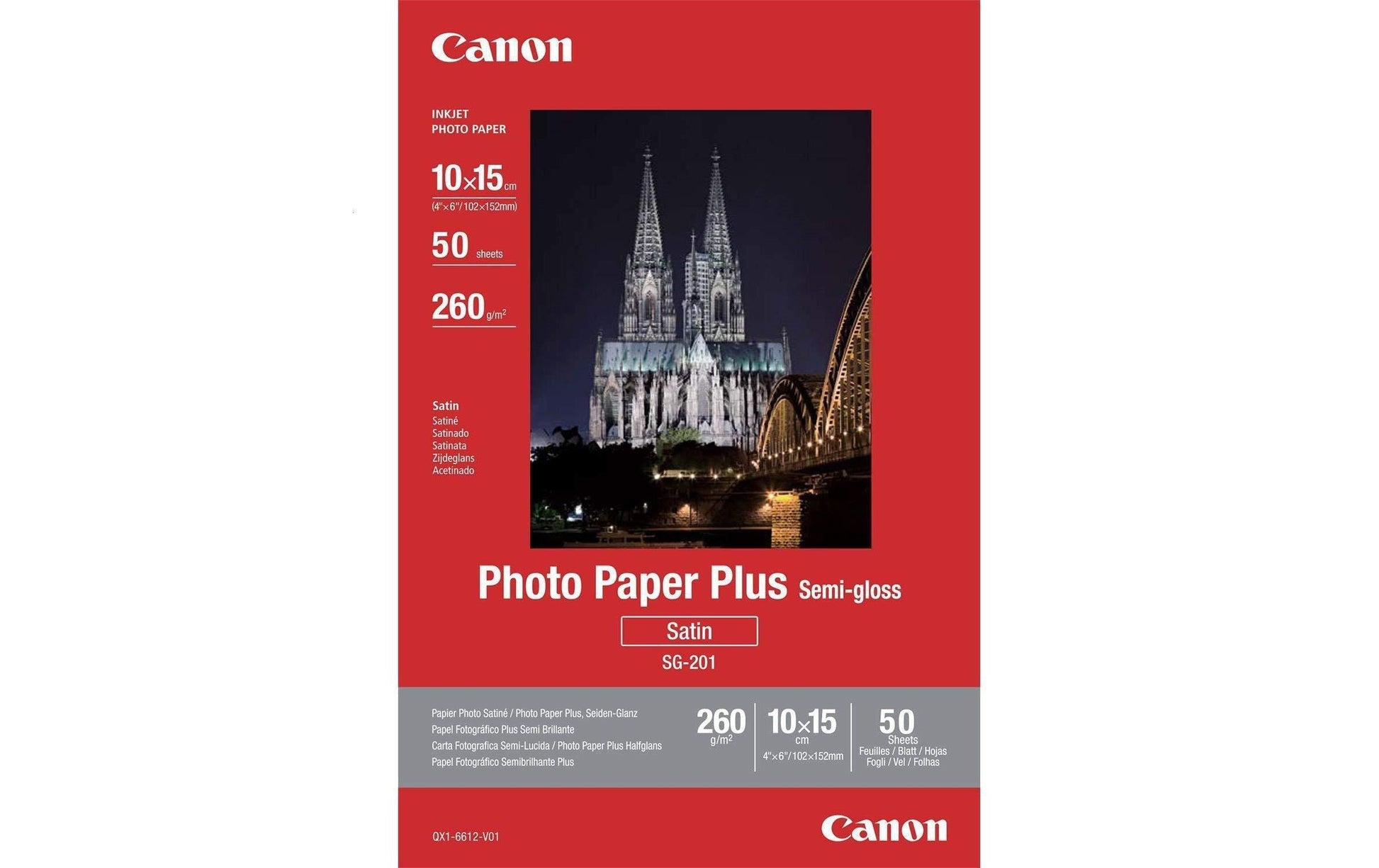 Canon Fotopapier – seidenmatt, 100 × 150 mm, 260 g/m², 50 Blatt – für Inkjet-Drucker