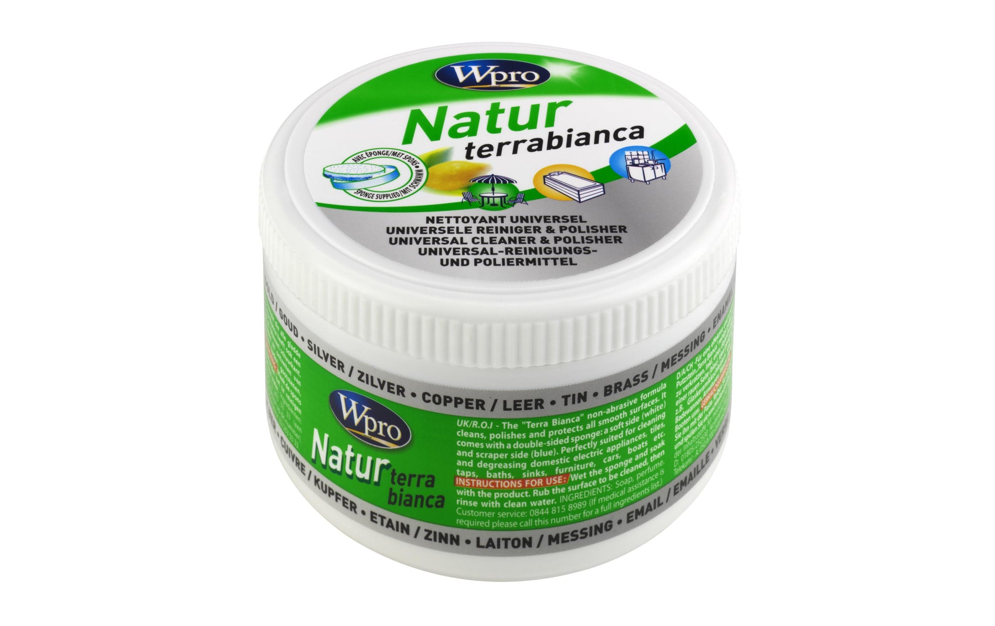 Whirlpool WPro – Badreiniger Putzstein Zitrone für Bad – 250 g
