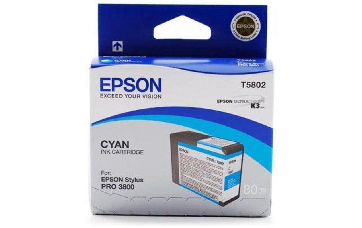 Epson Tintenpatrone T5802, cyan, 80 ml
