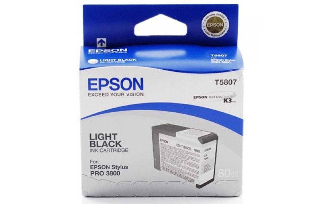 Epson Tintenpatrone T5807, schwarz, ca. 80 ml – für Inkjetdrucker/Multifunktionsgeräte