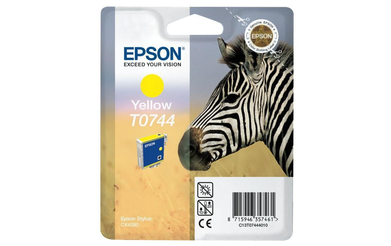 Epson T0744 Gelbe Tintenpatrone (Original) – 250 Seiten – für Stylus CX 4080 – C13T074440