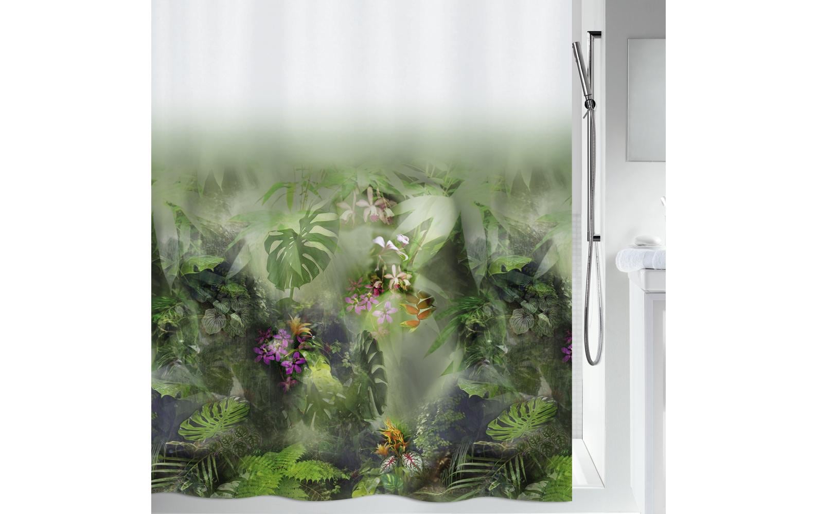 Spirella Duschvorhang JUNGLE – 180×200 cm, Polyester, Mehrfarbig