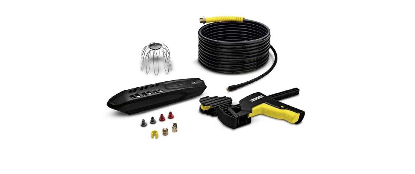 Kärcher Rohrreinigungsset PC 20 – 20 m Schlauch – Schwarz/Gelb