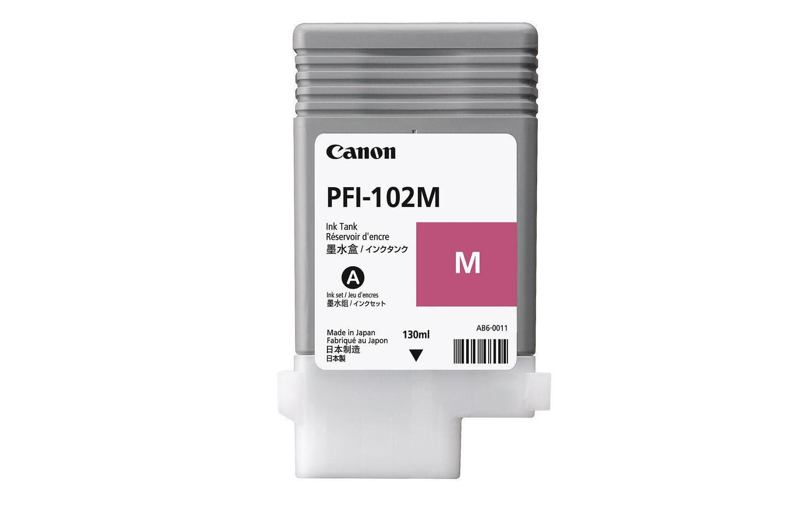 Canon Tintenpatrone PFI102M, Magenta, 130 ml – für Inkjetdrucker/Multifunktionsgeräte
