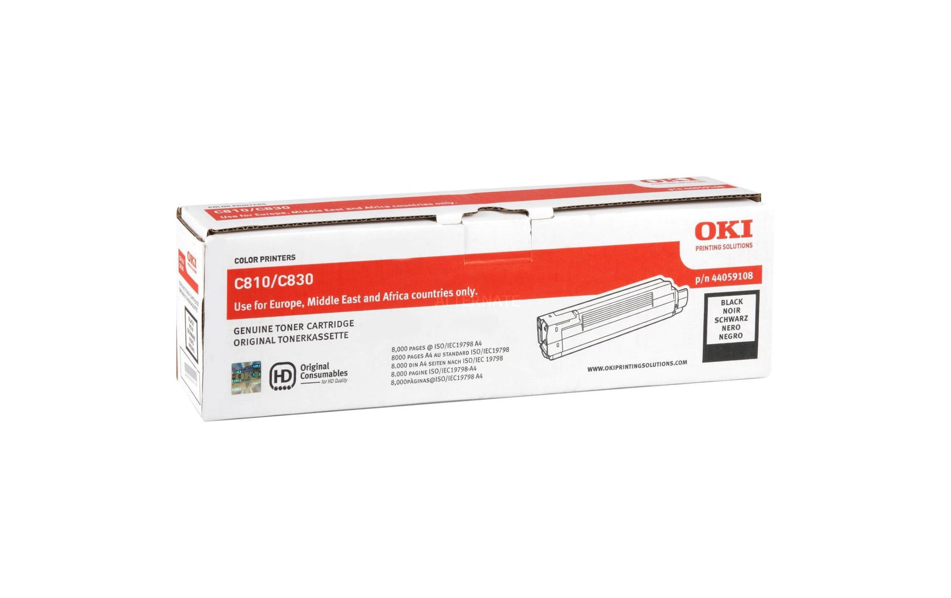 OKI Toner – schwarz, 8000 Seiten