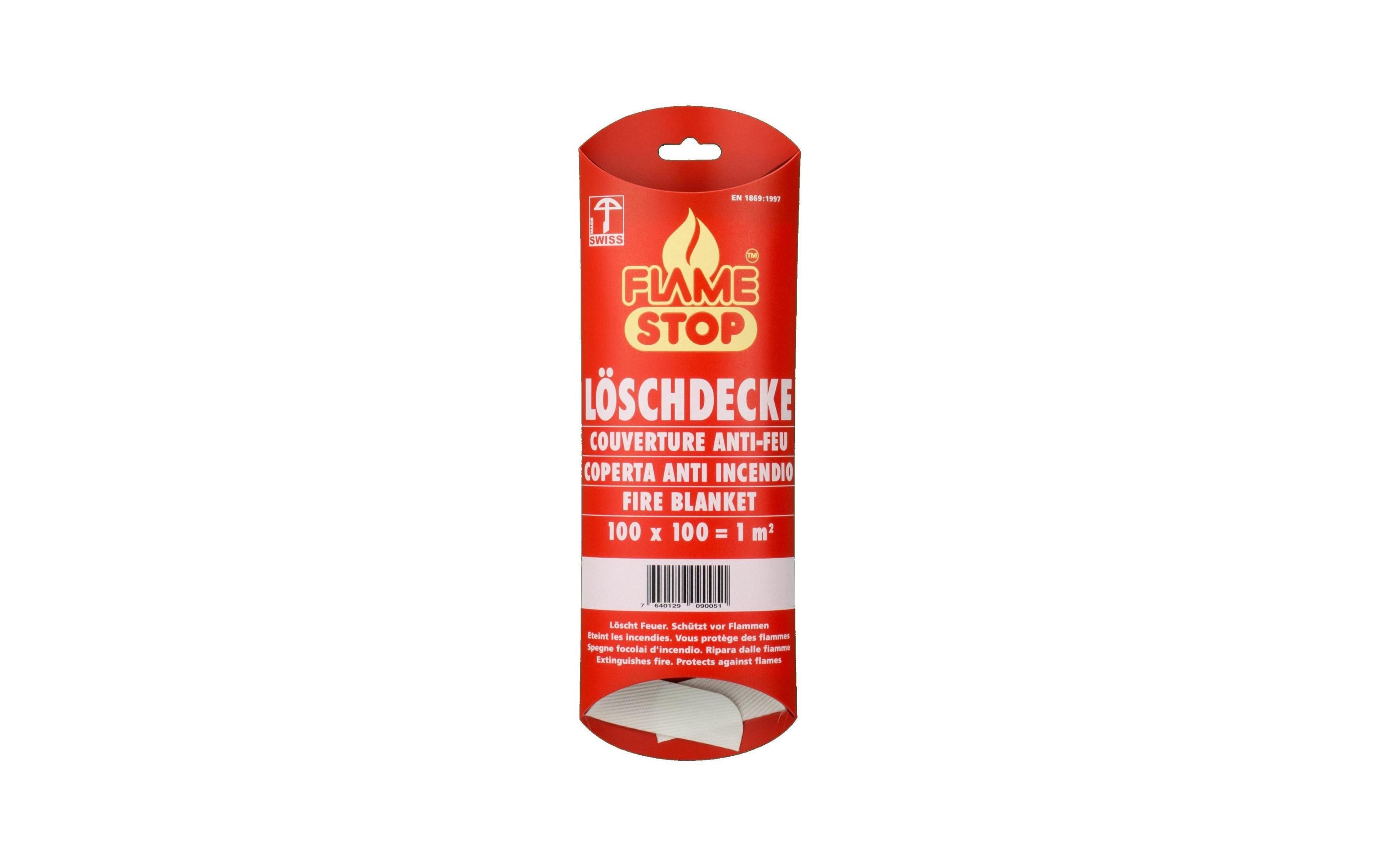 Mentrex FlameStop Löschdecke – 100 × 100 cm, EN 1869