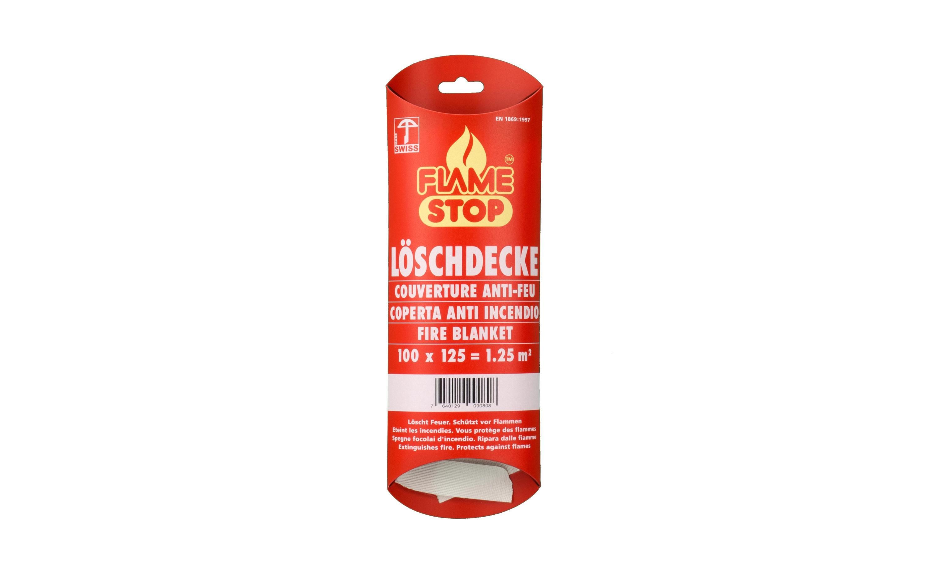 Mentrex FlameStop – Löschdecke, 100 × 125 cm, EN 1869
