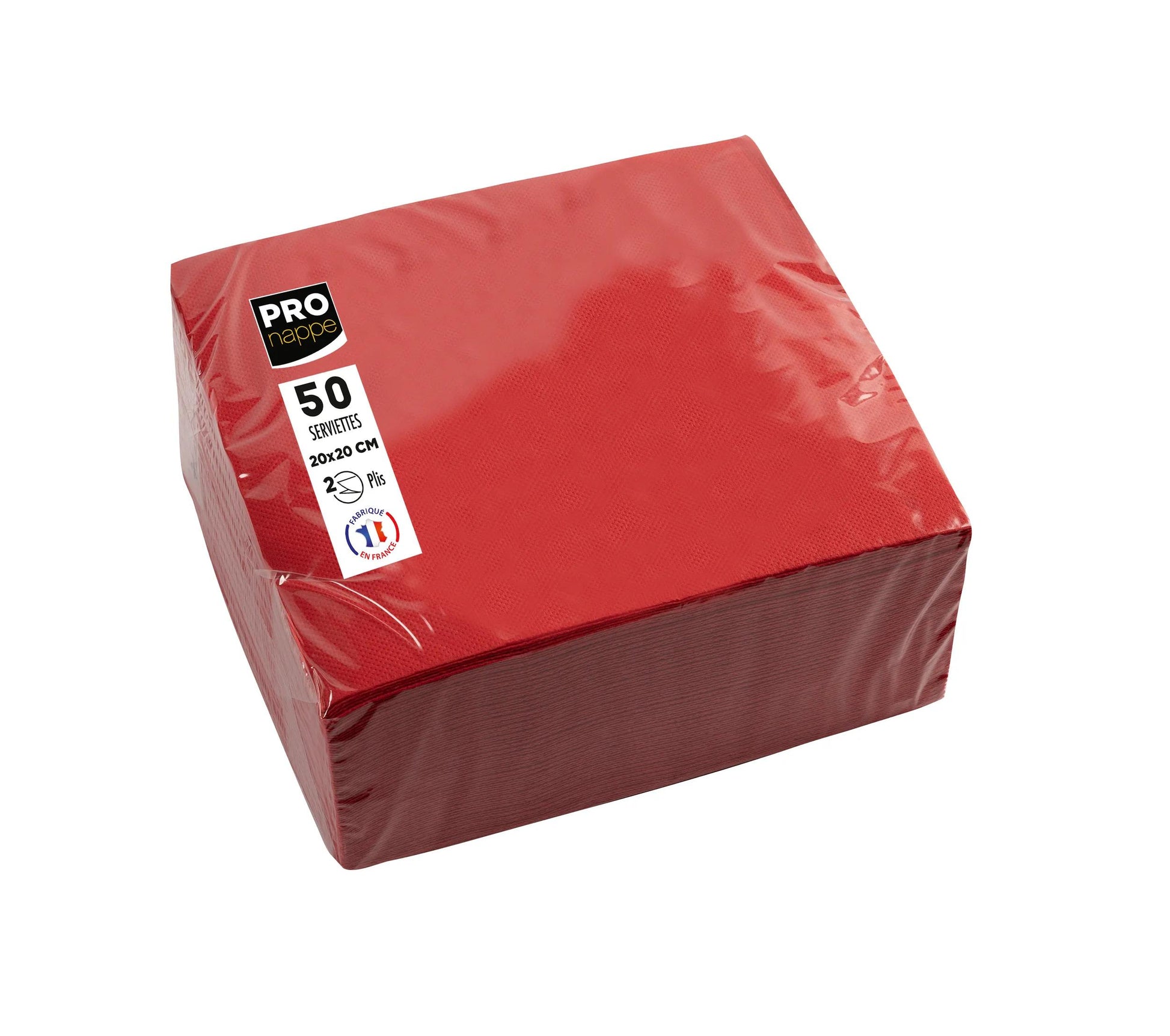 PRONAPPE Cocktail-Servietten – Rot – 20 × 20 cm, 2-lagig – 50 Stück
