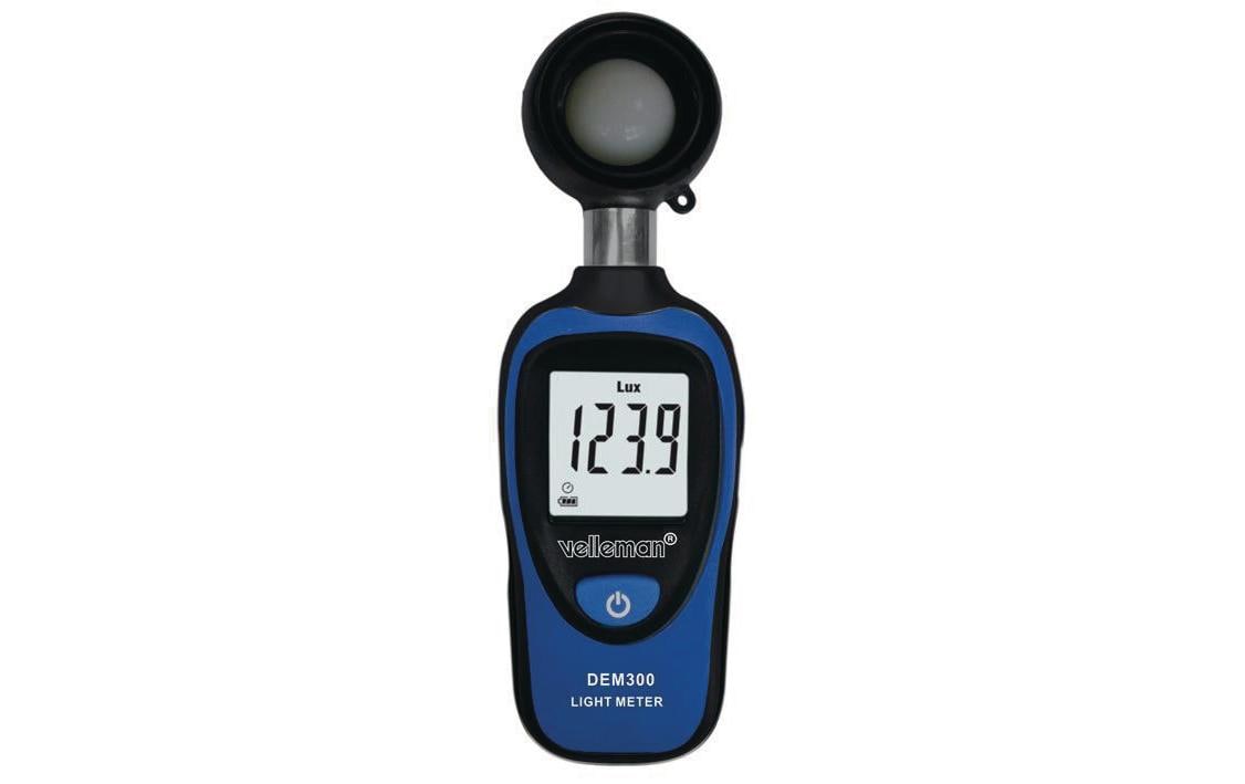 Velleman DEM300 – Luxmeter – 0,01–200000 Lux, LCD, Max-Min-Funktion