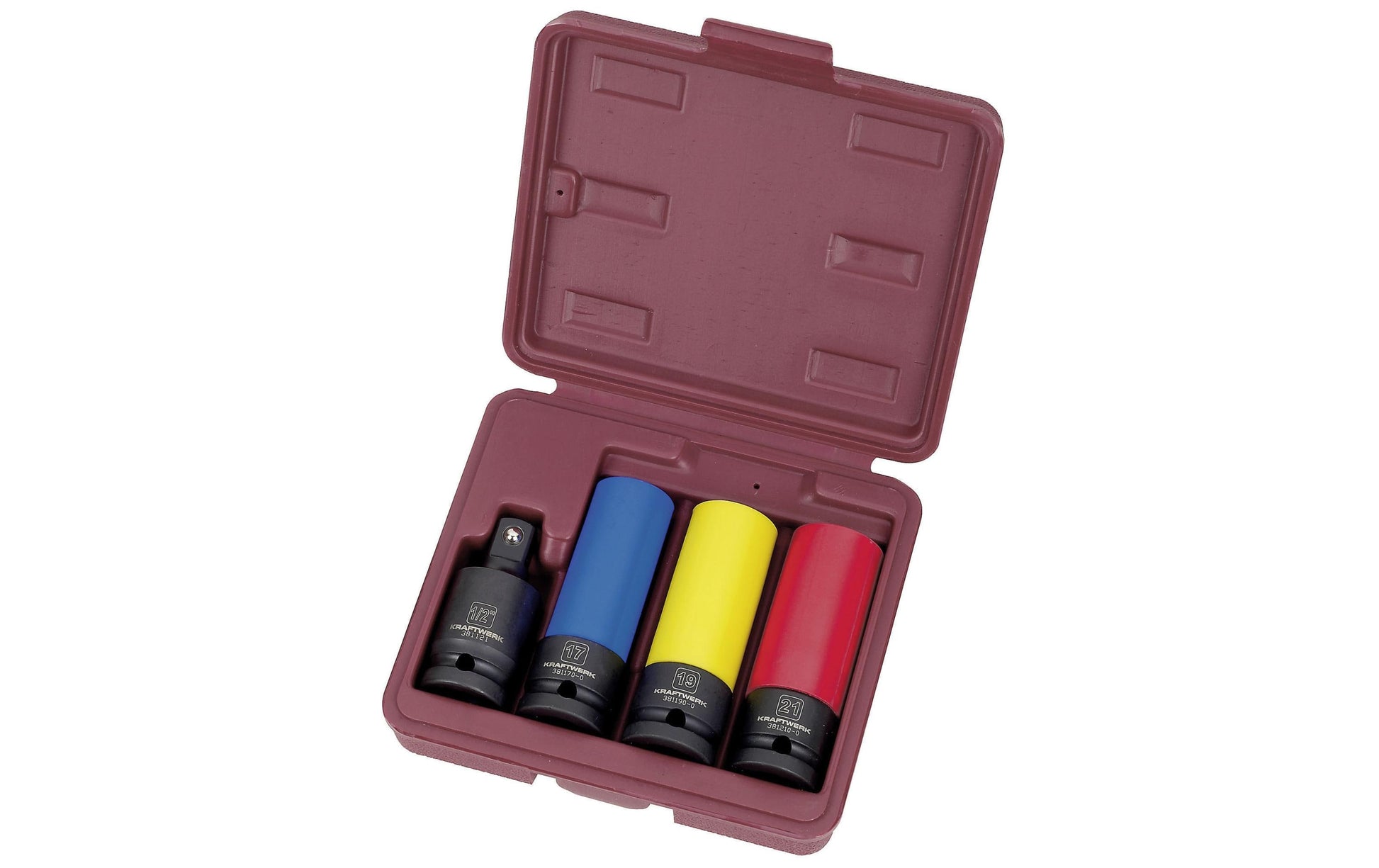 Kraftwerk – Stecknuss-Satz 1/2", 17/19/21 mm, 4-teilig, Box, 3083