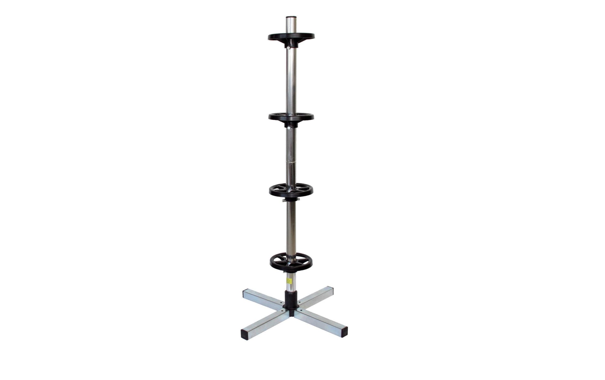 HP Autozubehör Felgenbaum 4 Regale – Set, freistehend, Tragkraft 120 kg, mit Schutzhülle, schwarz/silber, H 13