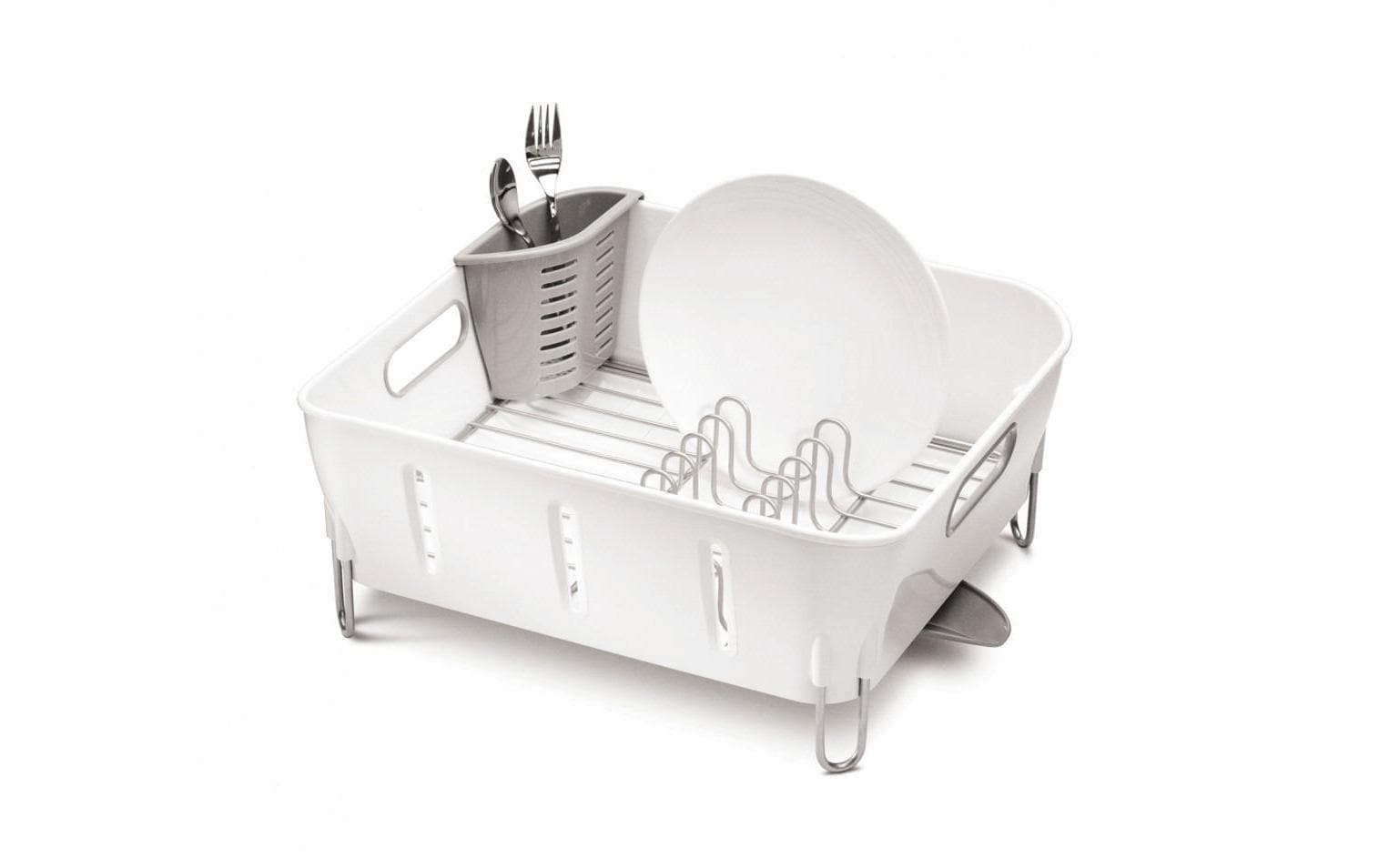 simplehuman Abtropfgestell 37 × 17,2 × 32,6 cm, Kunststoff, weiss