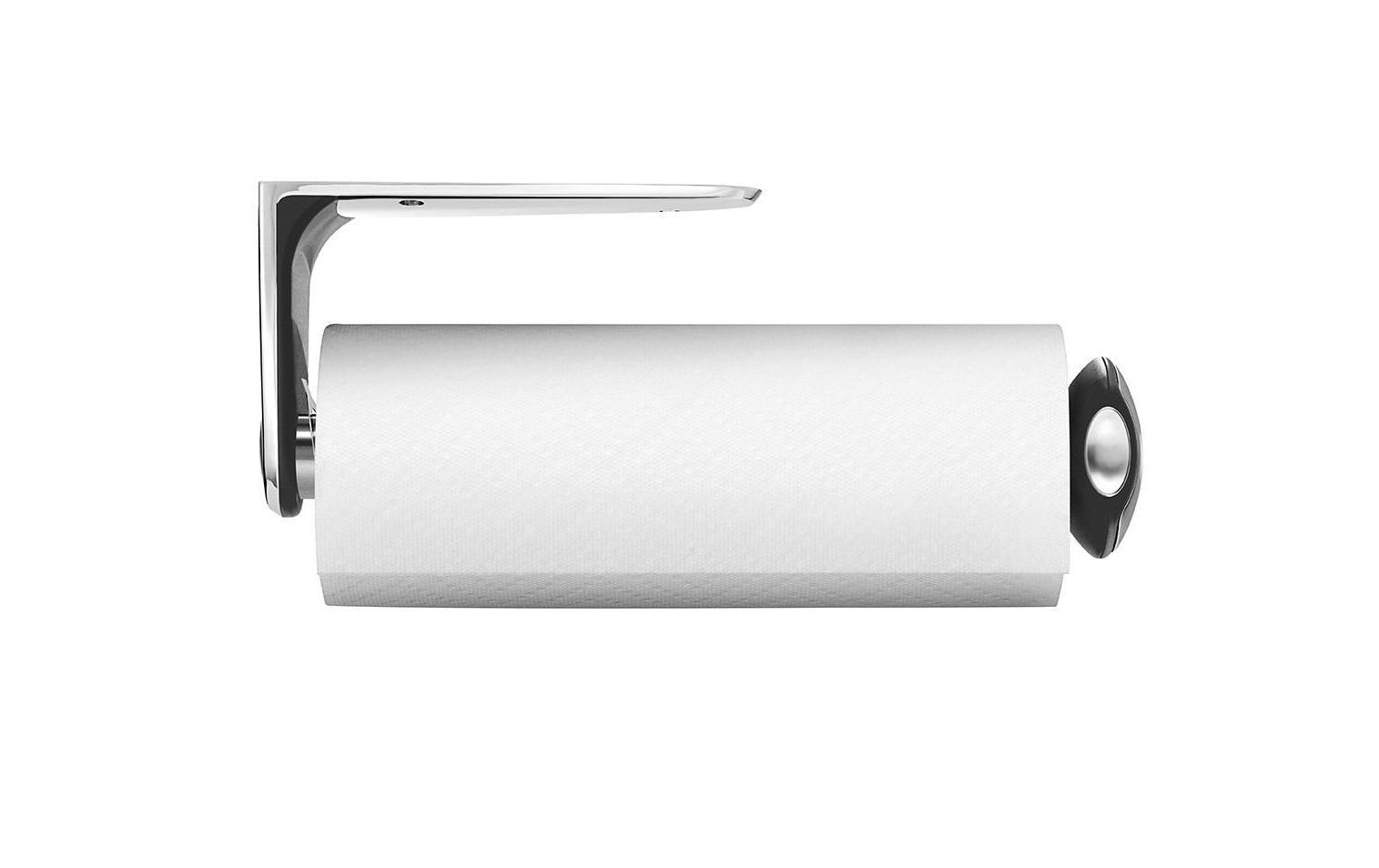 simplehuman Küchenrollenhalter, Edelstahl, 33,3 × 7,6 × 12,5 cm, wandmontiert