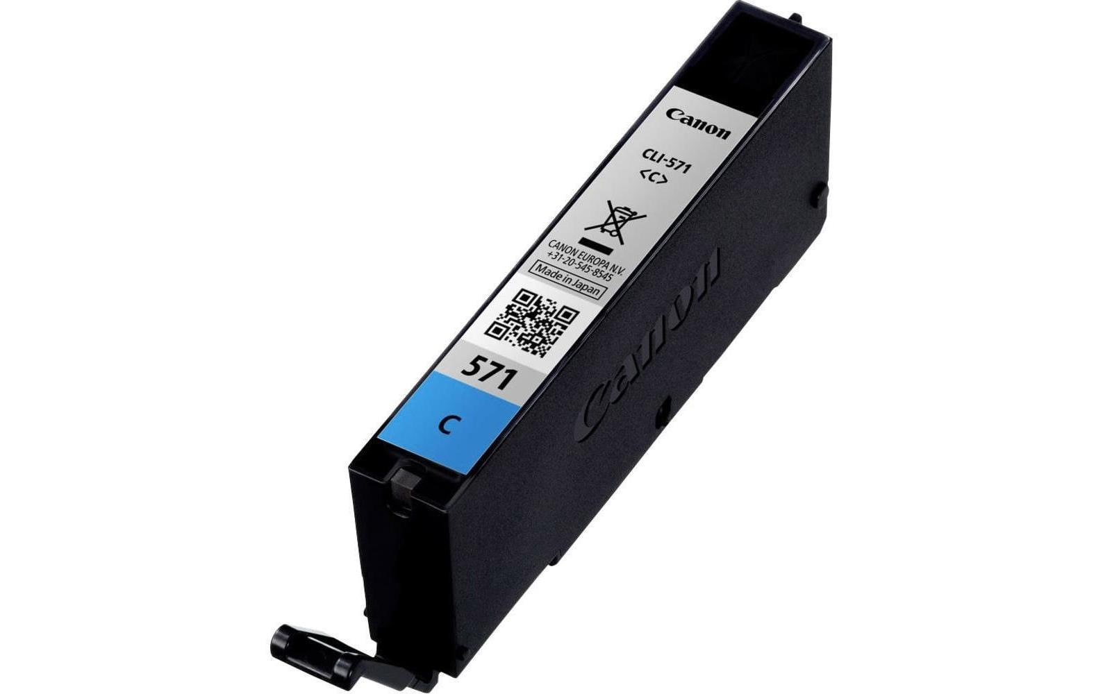 Canon Tintenpatrone CLI-571 C, cyan, 345 Seiten – für Tintenstrahldrucker/Multifunktionsgeräte