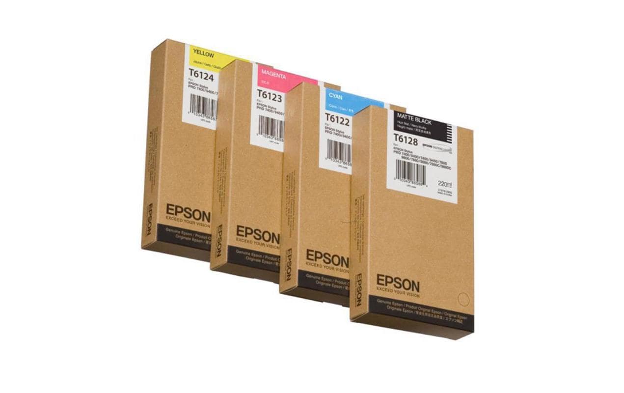 Epson Tintenpatrone T612800, Schwarz, 220 ml, Original – für Stylus Pro 7400, 7450, 9450