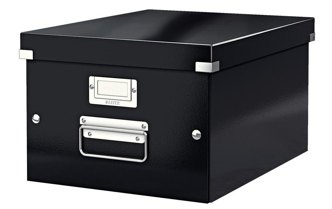 Leitz Click&Store Archivschachtel A4 – 281 × 200 × 370 mm, schwarz, Karton